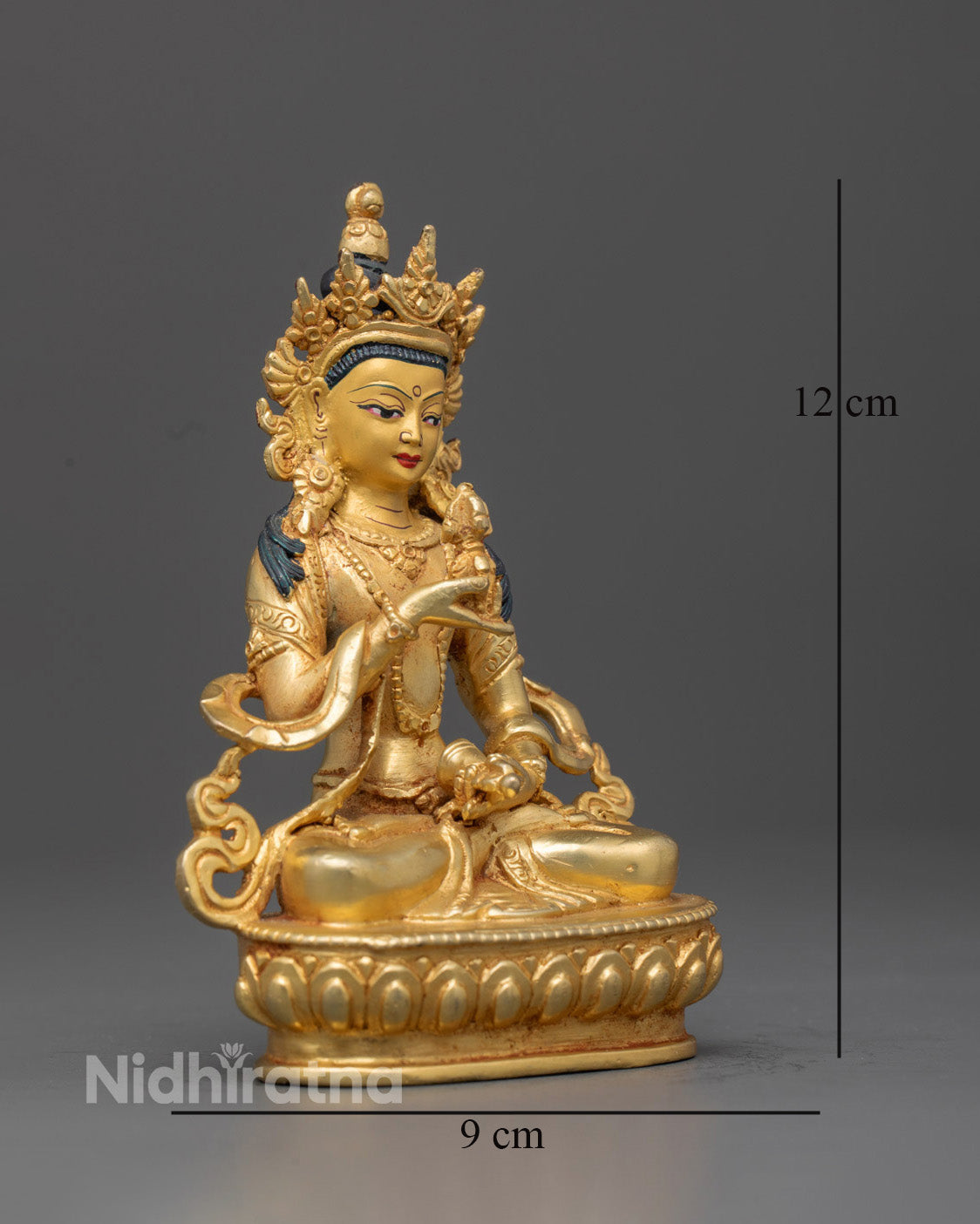 24k Gold-Plated Vajrasattva Statue | Sacred Tibetan Sculpture