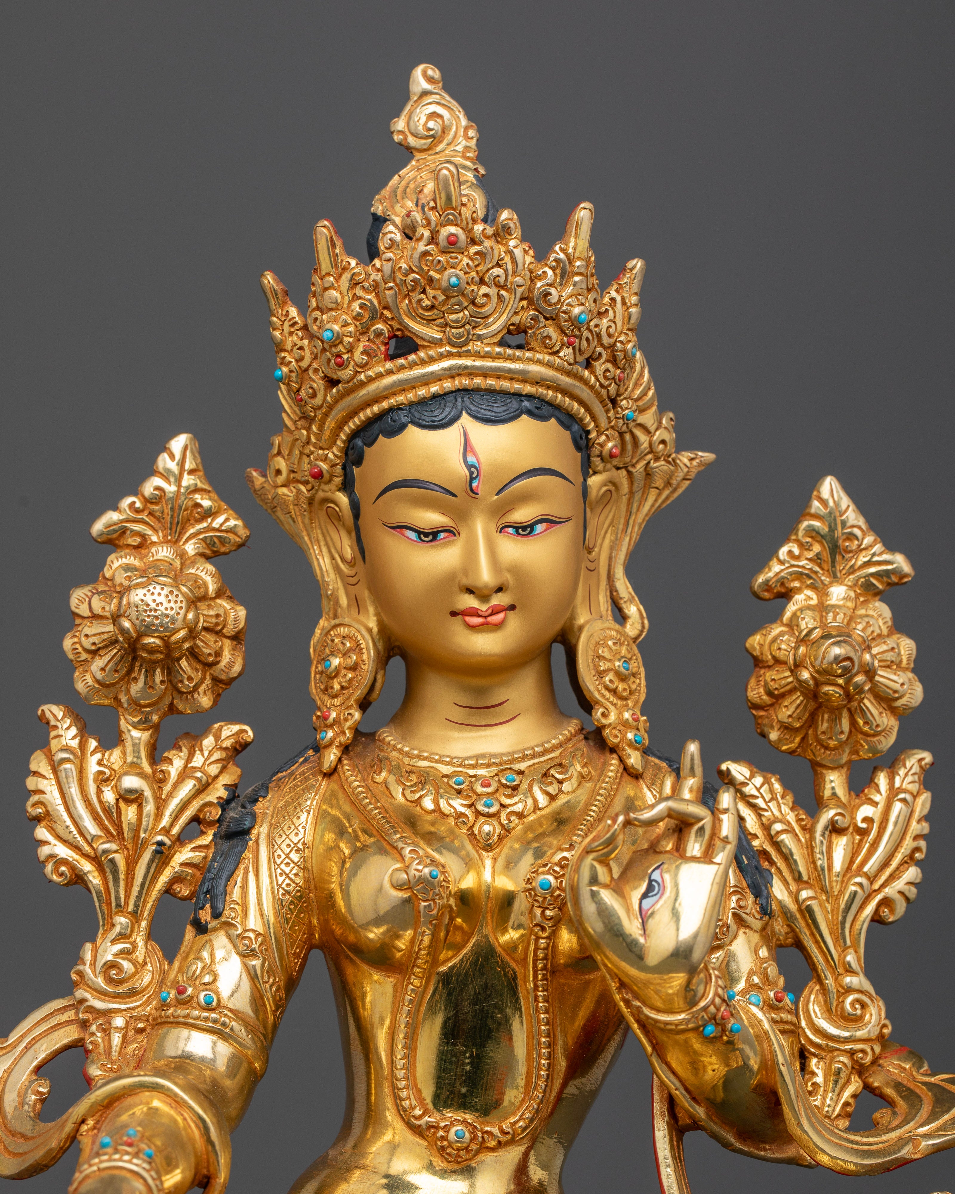 24k gold coated Goddess White Tara