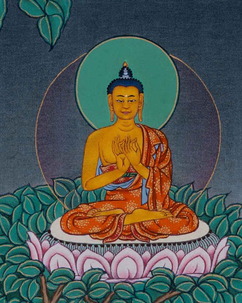 Traditional Buddha Shakyamuni Thangka Print