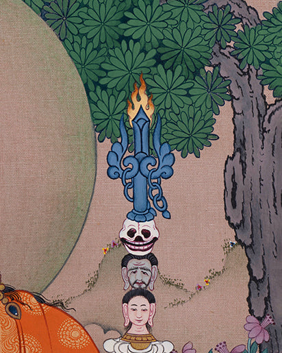 Guru Padmasambhava Thangka Wall Art | Archival Canvas Print