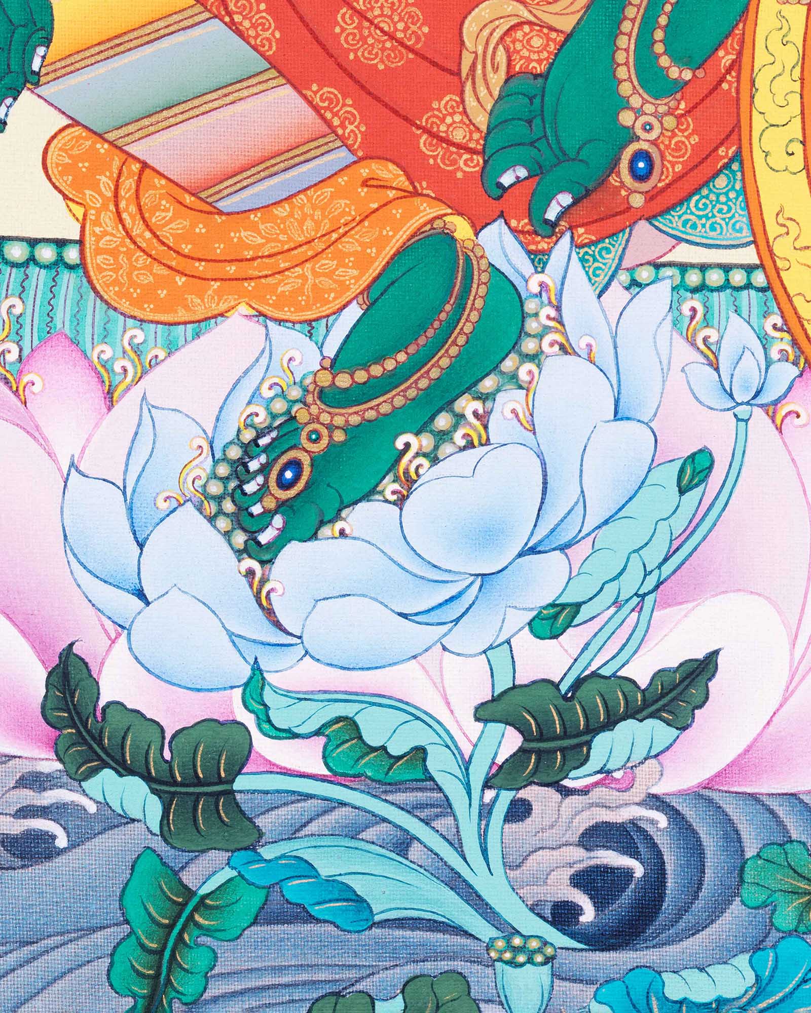 Green Tara Thangka Print