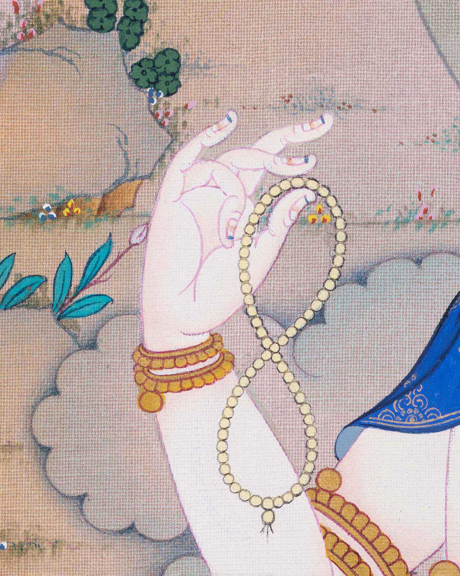 Chenrezig Thangka Print - Avalokiteshvara Artwork from Nepal