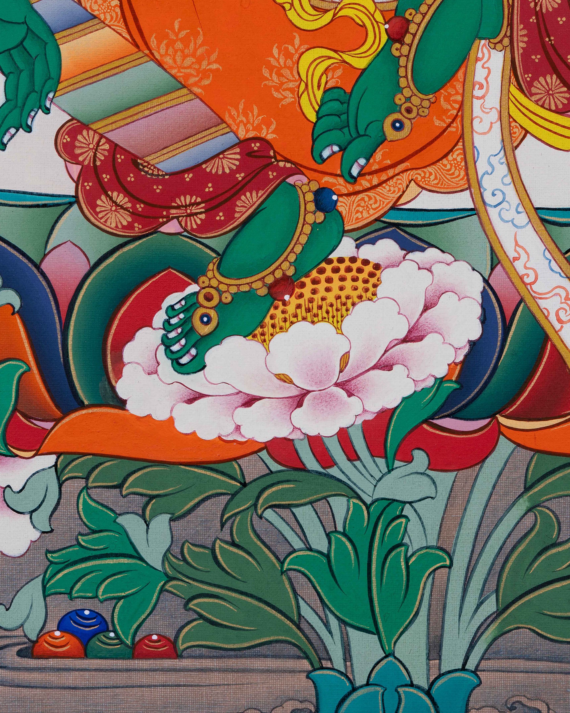 Green Tara Thangka Print