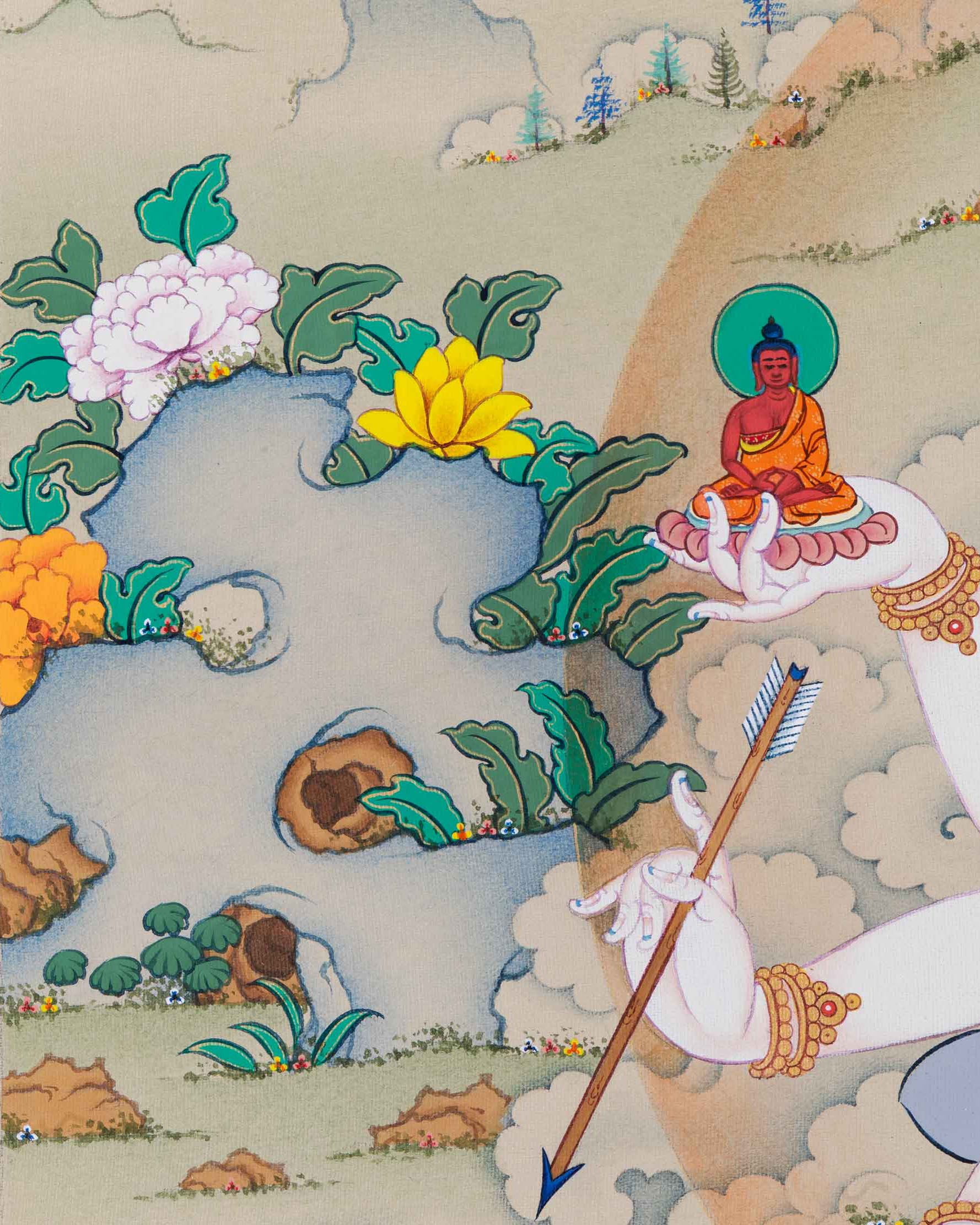 Hand-Quality Namgyalma Thangka Print for Healing
