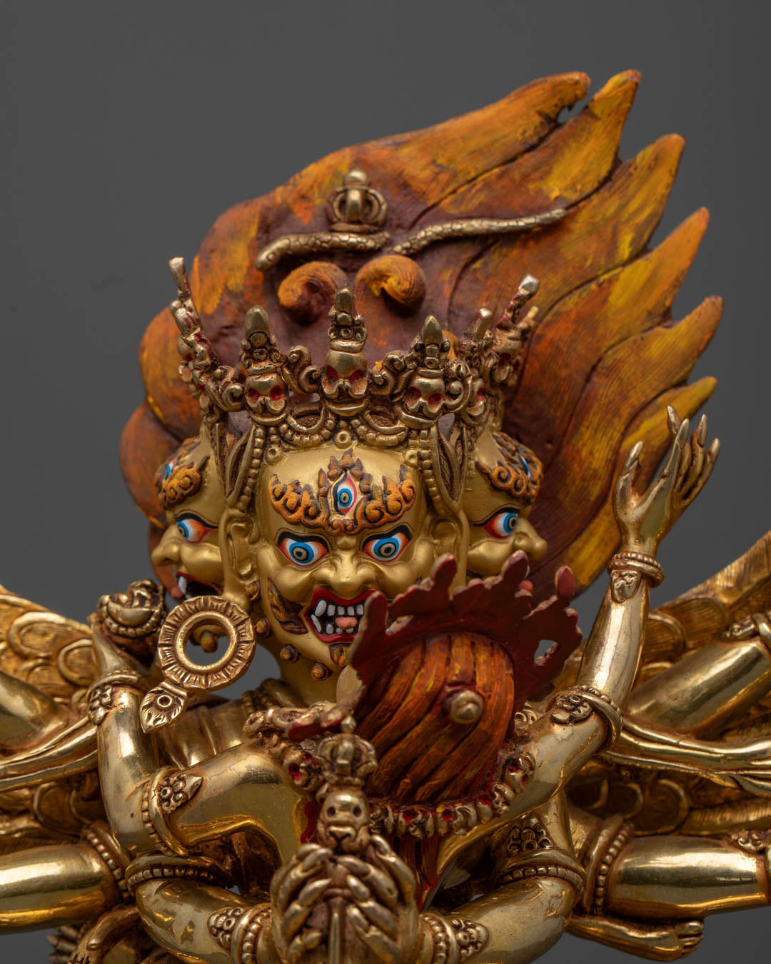 Vajrakilaya Statue | Sacred Hand-Carved Buddhist Sculpture