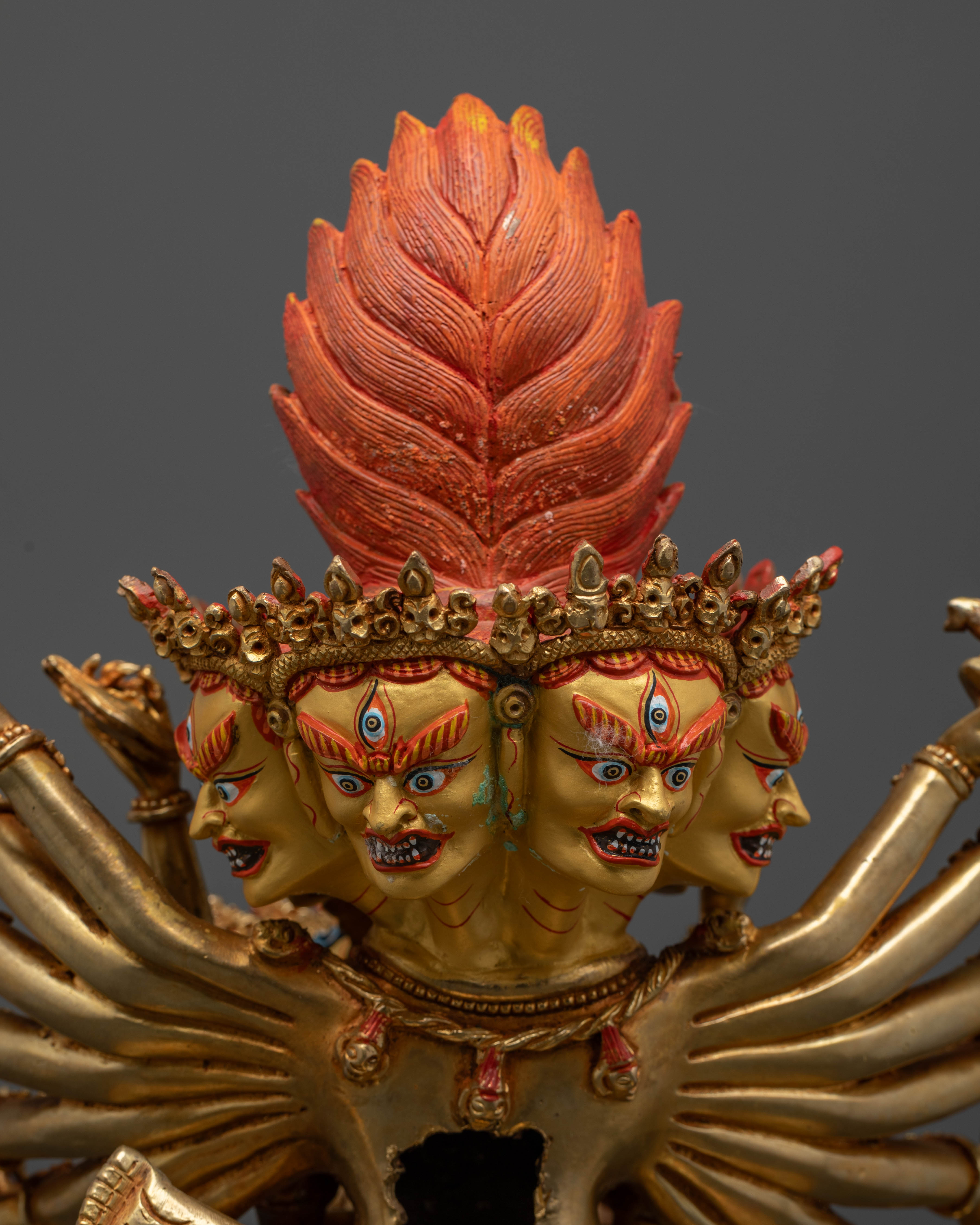 Handmade Hevajra Statue: Ideal for Devotional Spaces