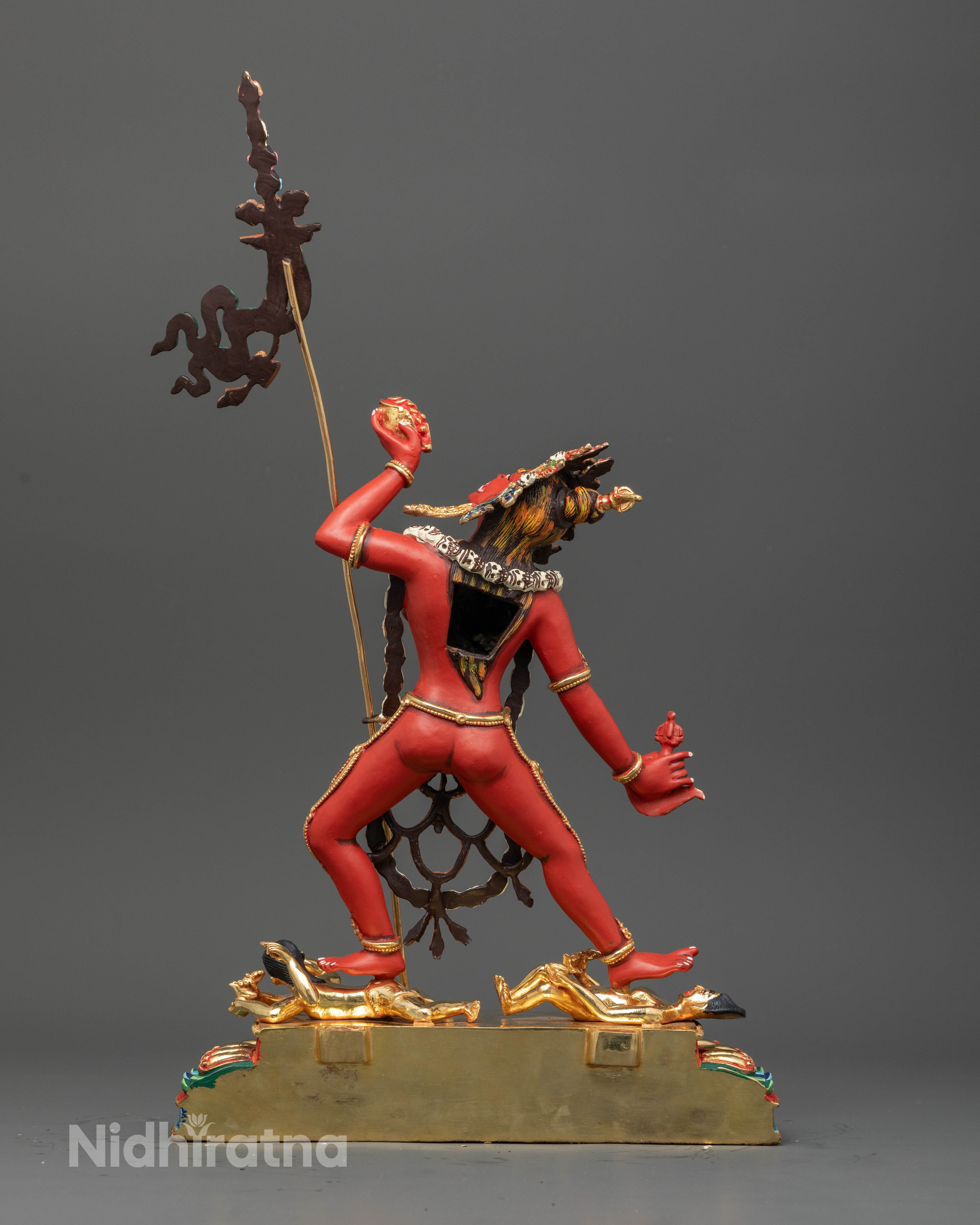 Artistic Vajrayogini Statue with Stunning Fire Halo Design