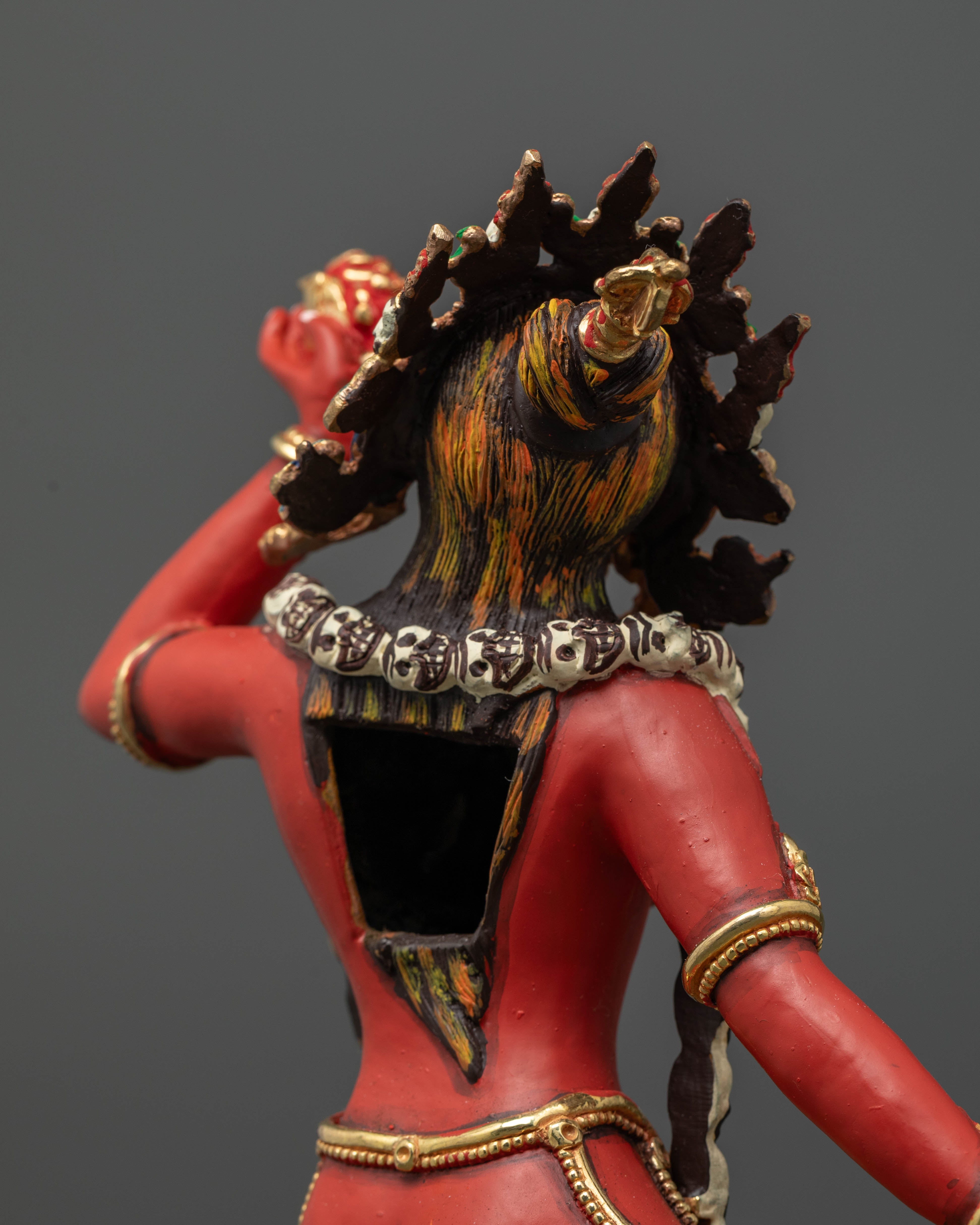 Artistic Vajrayogini Statue with Stunning Fire Halo Design