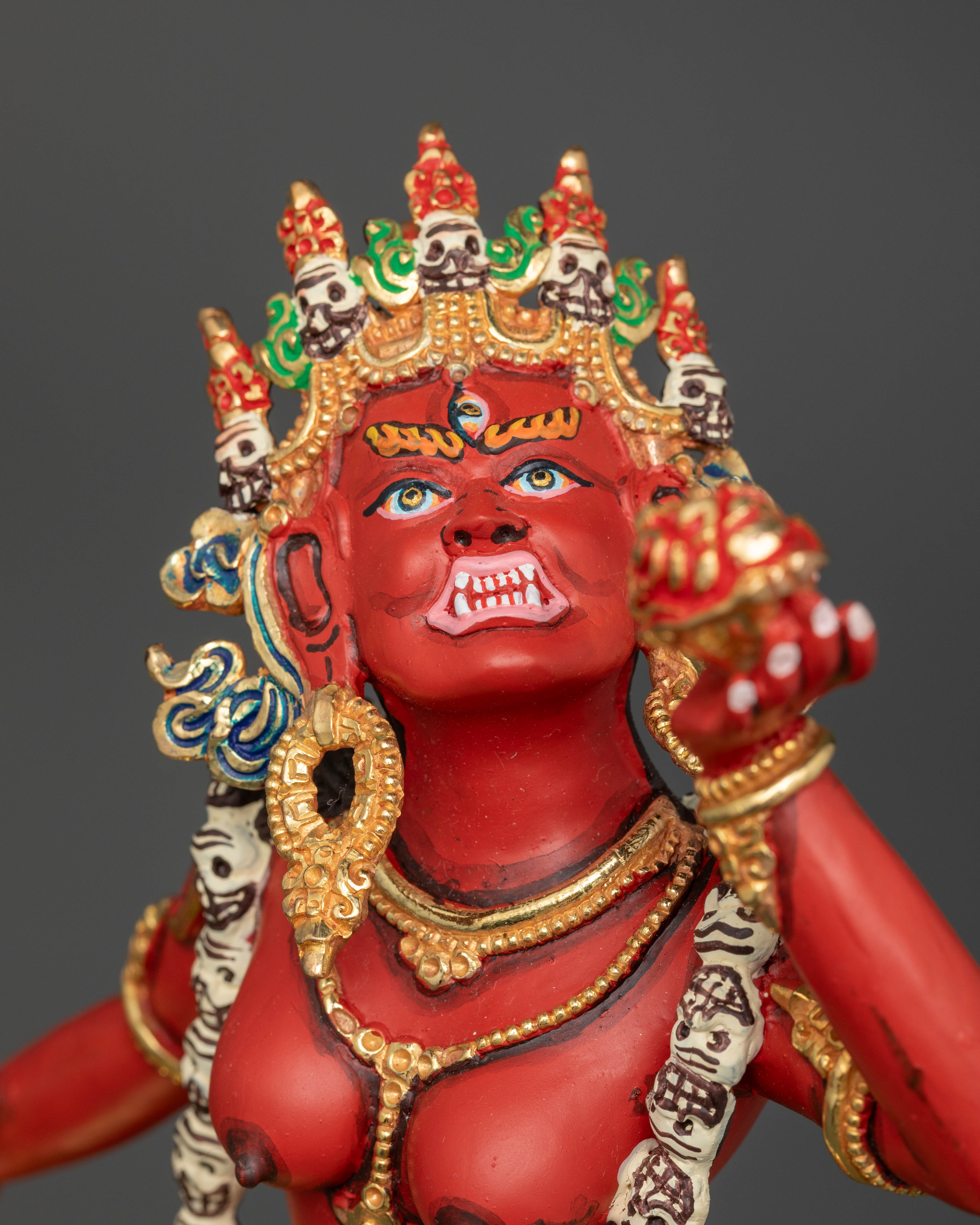 Artistic Vajrayogini Statue with Stunning Fire Halo Design