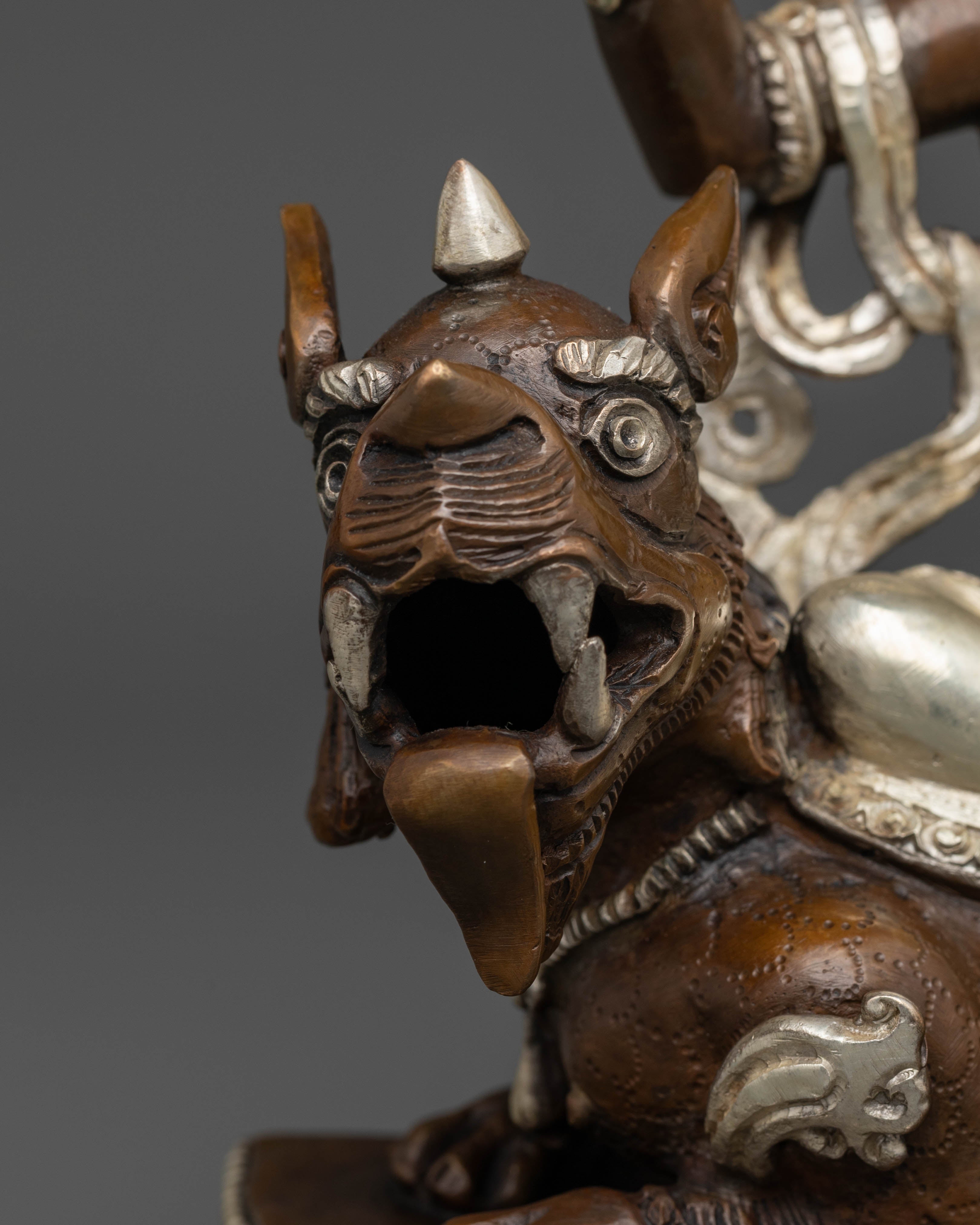 Oxidized Copper Manjushri Statue: Wisdom and Compassion Symbol