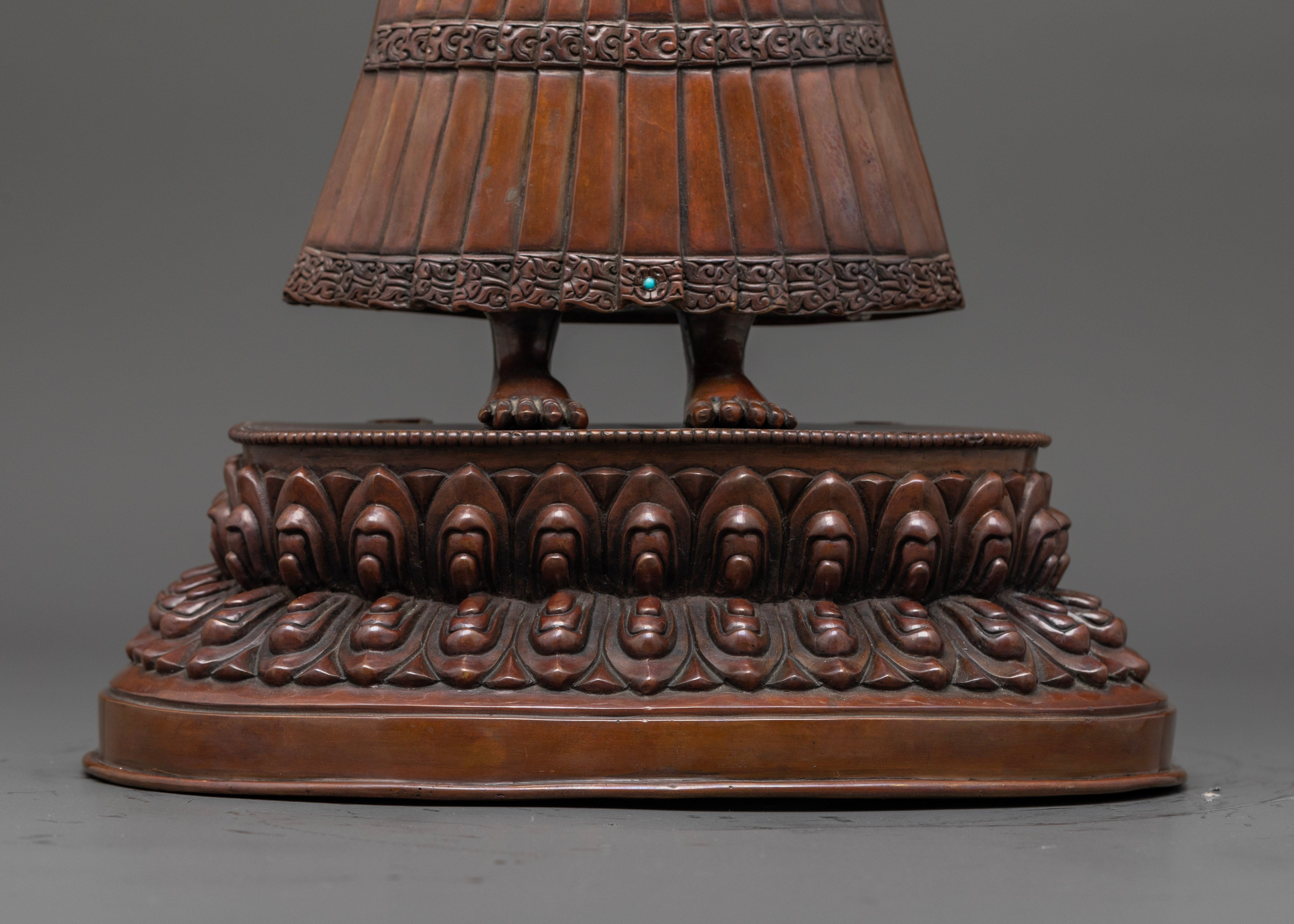 Oxidized Dipankar Buddha Statue: Timeless Antique Design