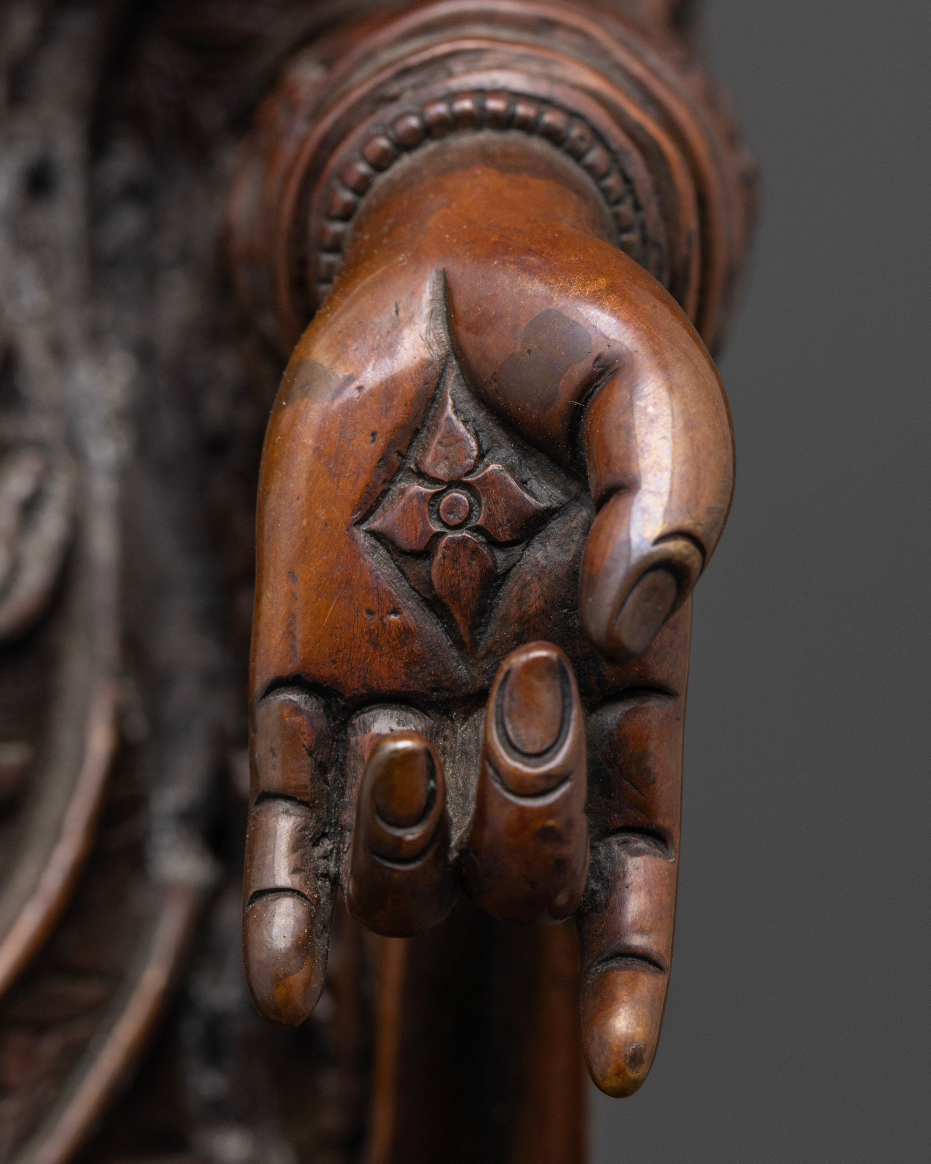 Oxidized Dipankar Buddha Statue: Timeless Antique Design