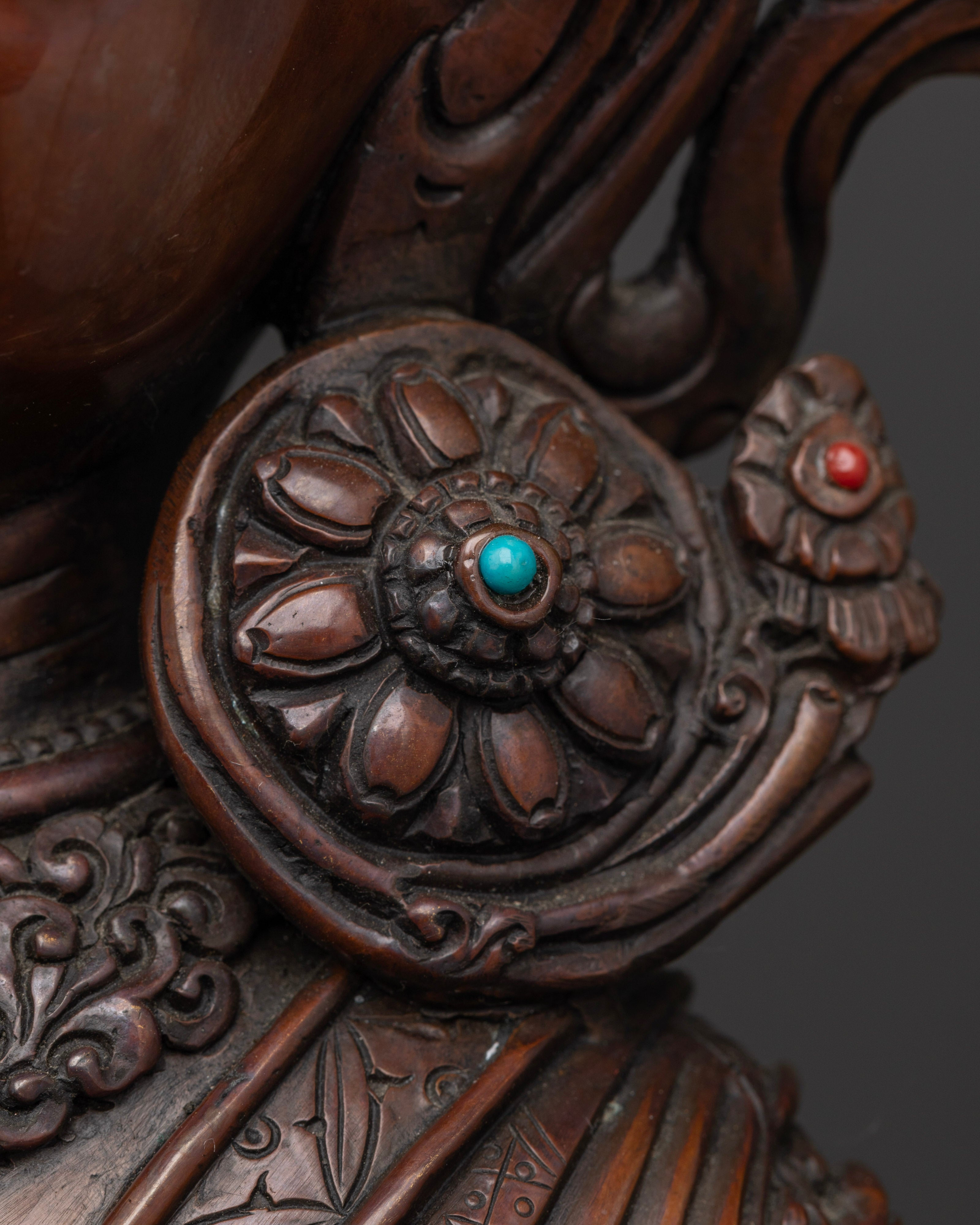 Oxidized Dipankar Buddha Statue: Timeless Antique Design