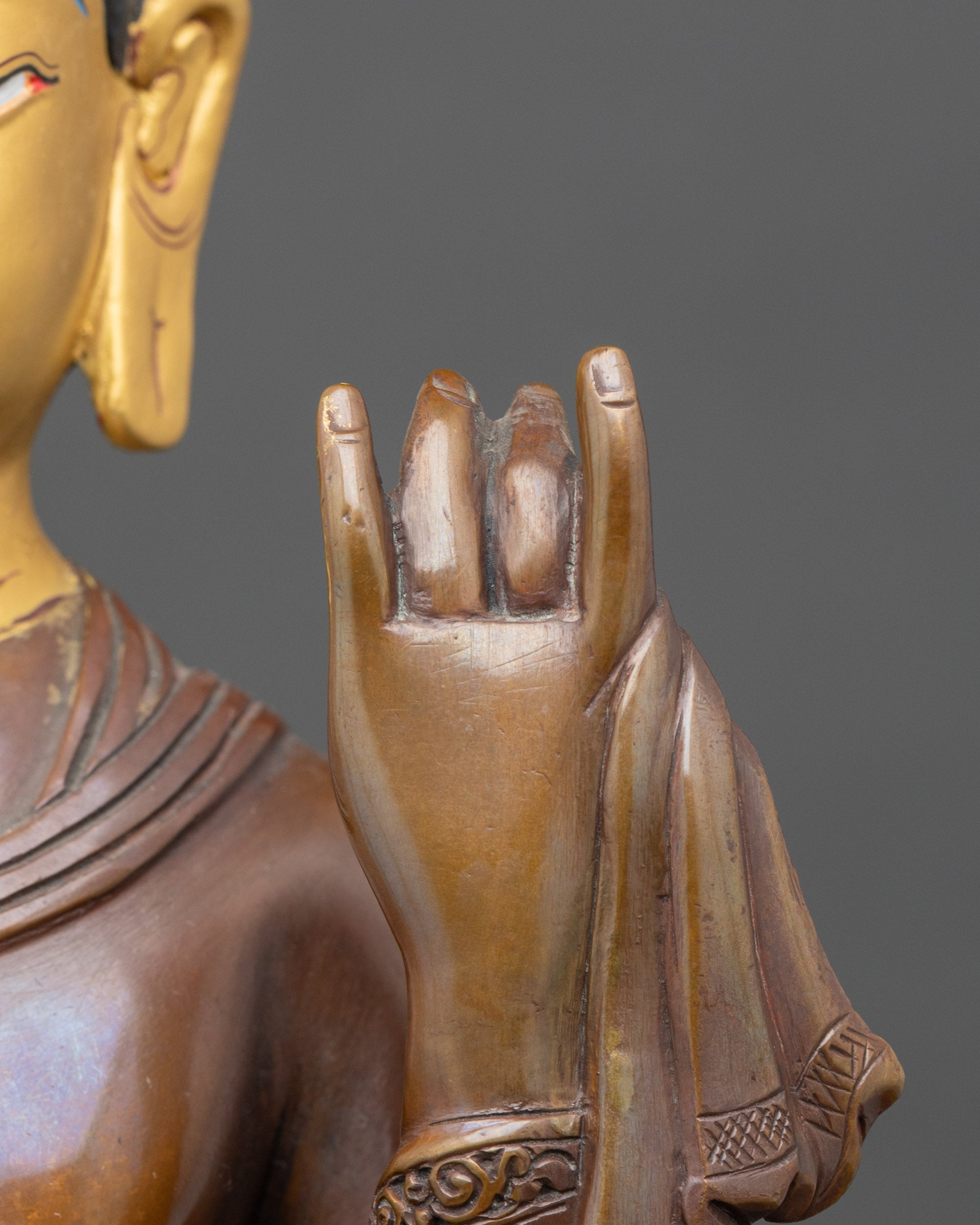 Standing Maitreya Buddha Sculpture | Handcrafted Spiritual Decor