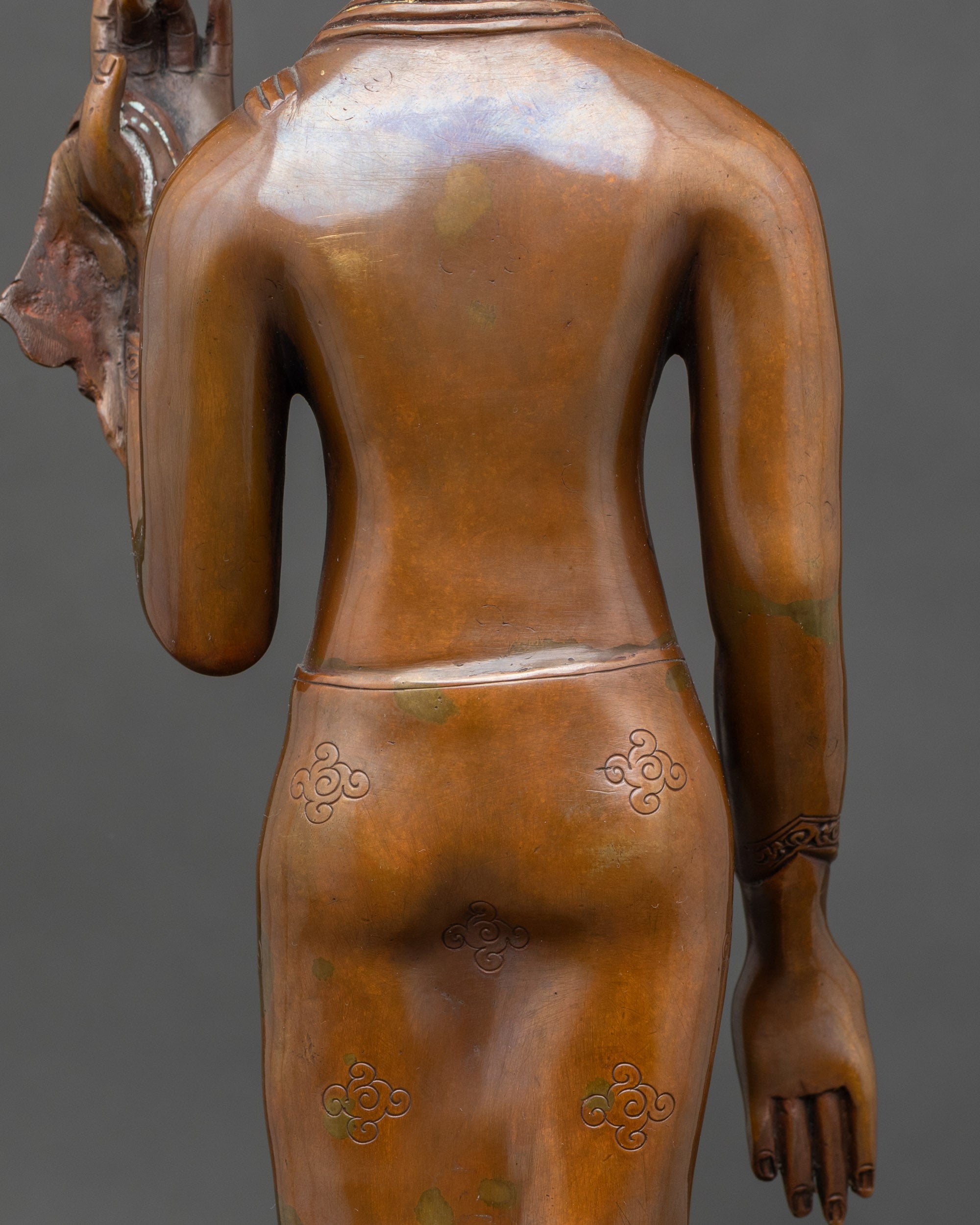 Standing Maitreya Buddha Sculpture | Handcrafted Spiritual Decor