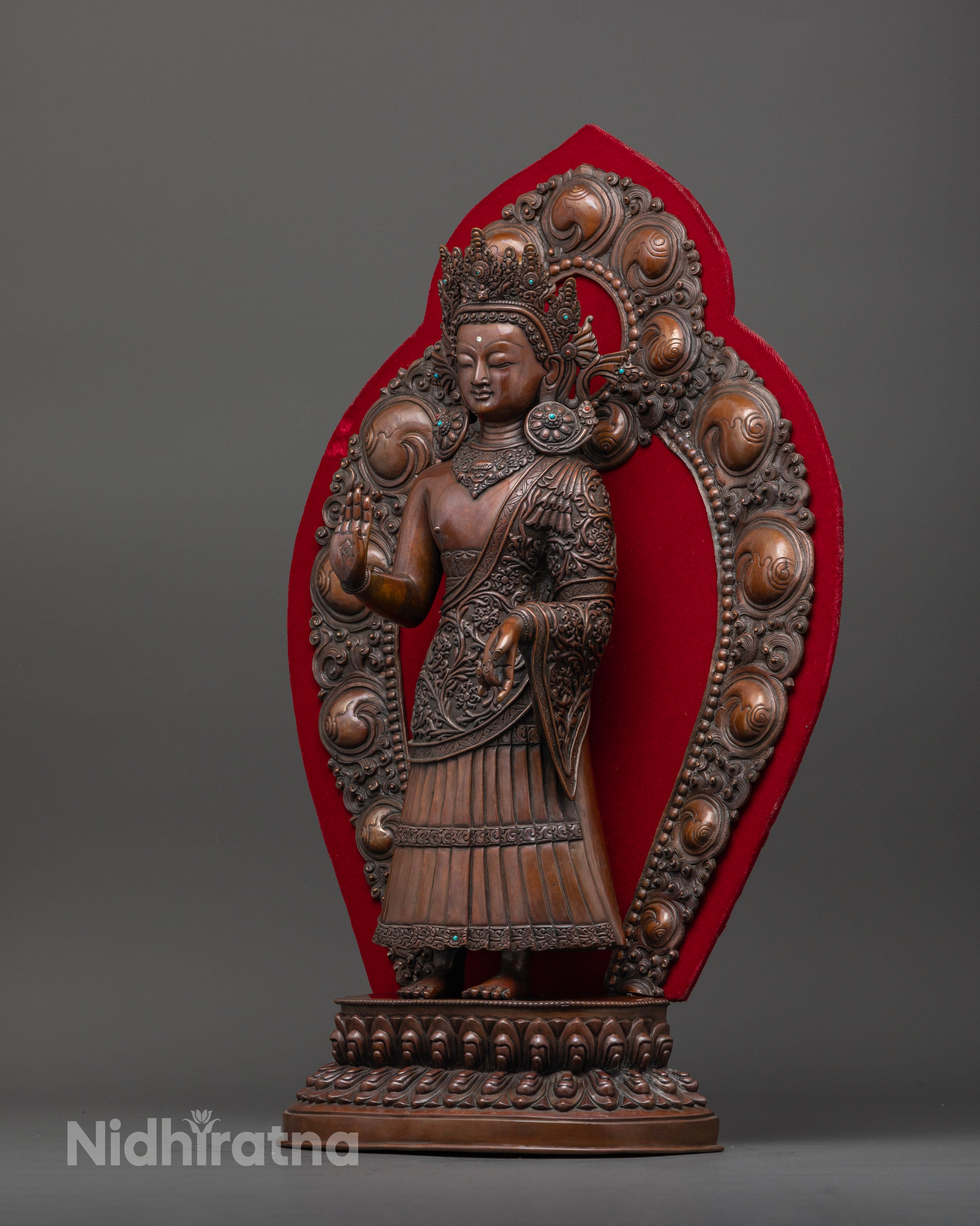 Oxidized Dipankar Buddha Statue: Timeless Antique Design