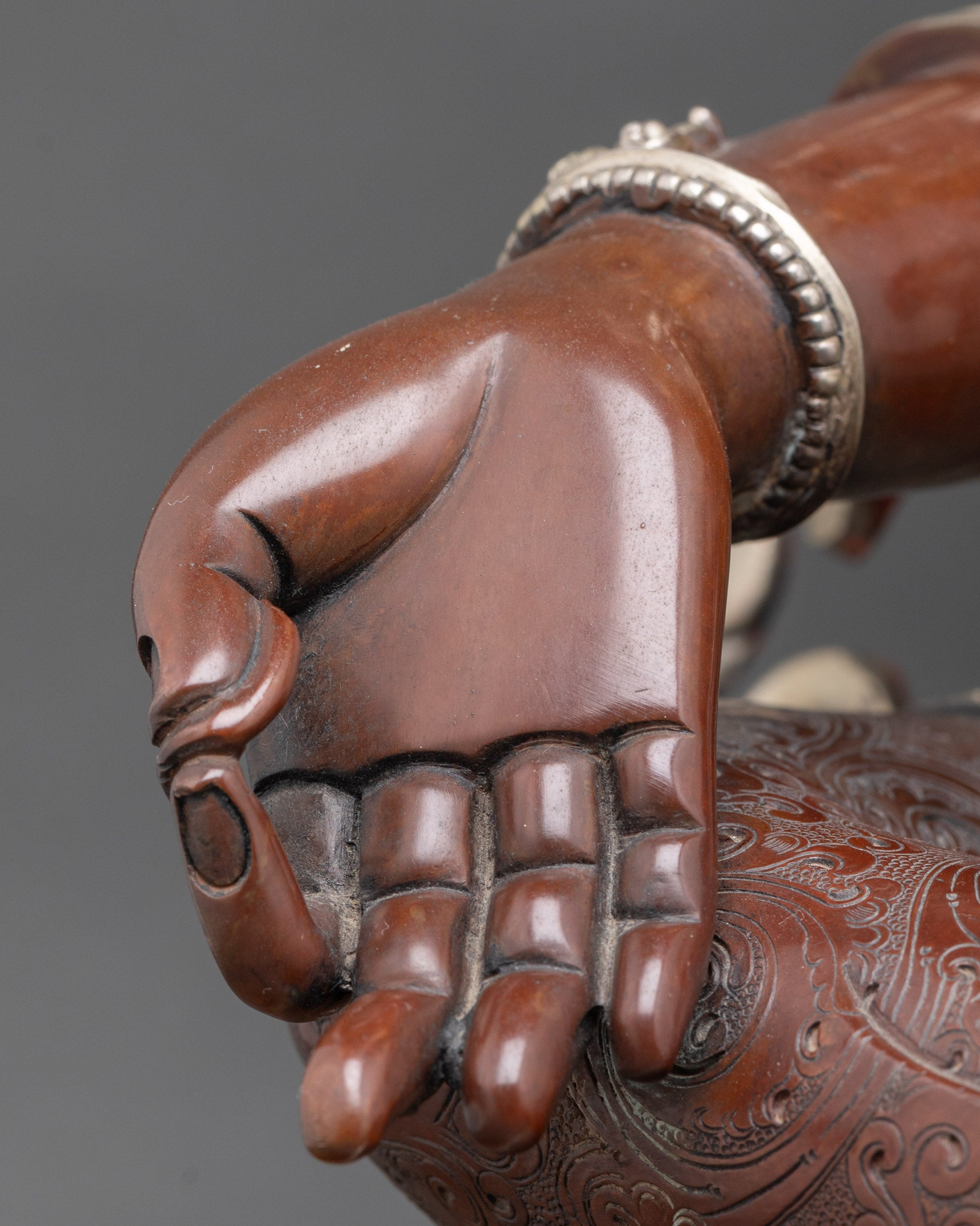 Oxidized Green Tara Statue – Tibetan Deity for Blessings and Peace