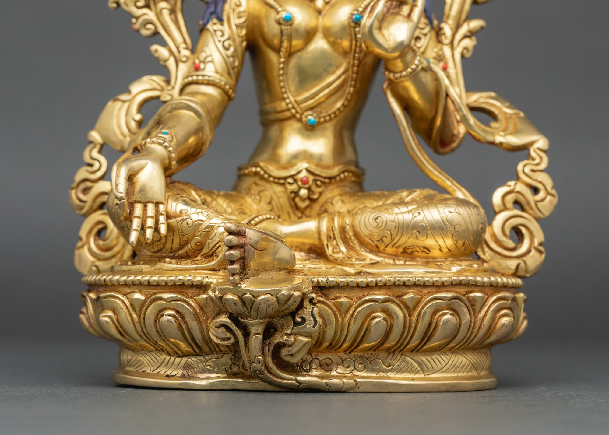 Green Tara Meditation Statue | Goddess of Compassion Sculpture