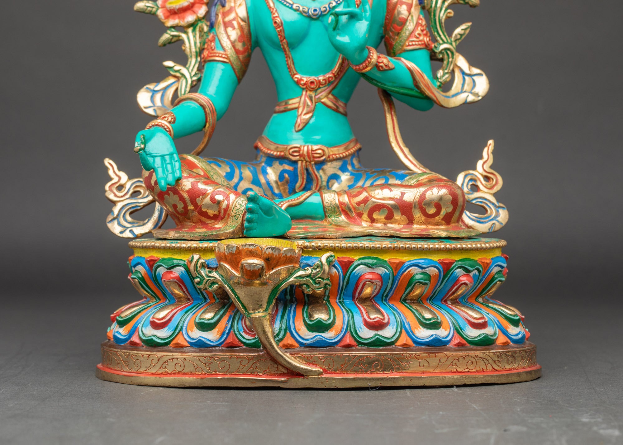 Handcrafted Green Tara Statue – Goddess of Compassion and Protection