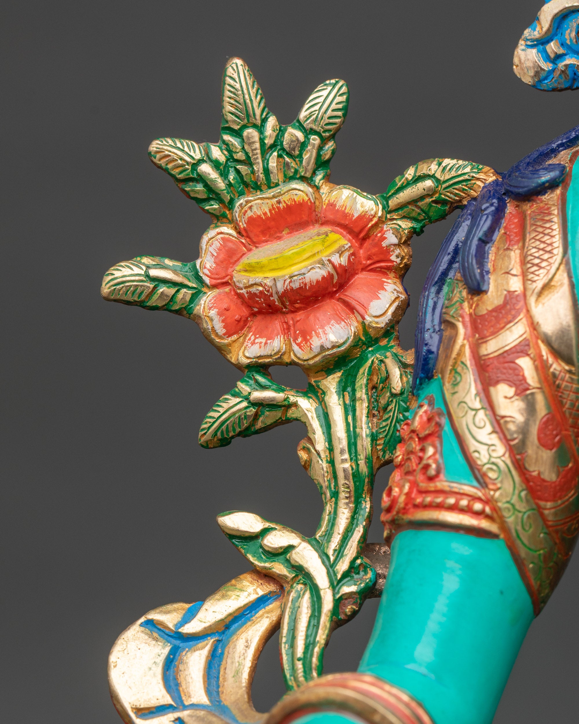 Handcrafted Green Tara Statue – Goddess of Compassion and Protection