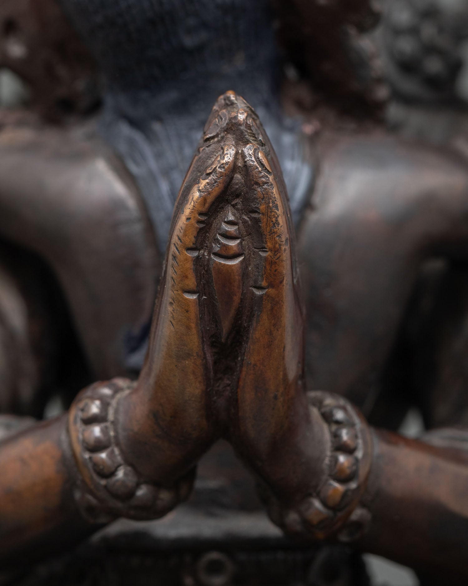 Chenrezig Consort Statue | Buddhist Oxidized Copper Sculpture
