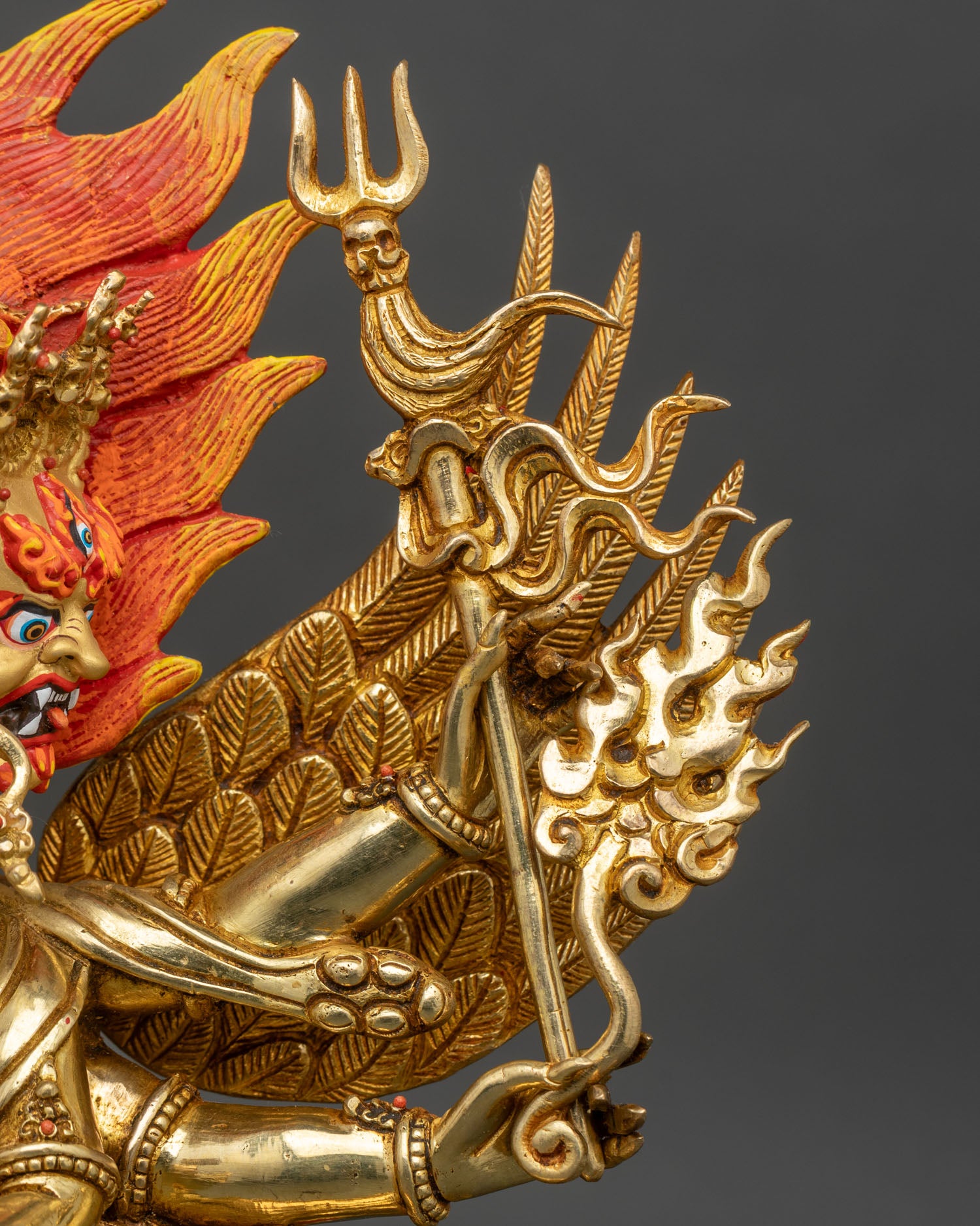 Vajrakilaya Statue | Handcrafted 24K Gold Gilded Sculpture