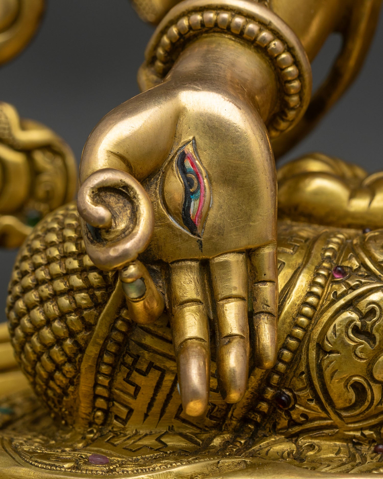 White Tara Statue | 24K Gold Fire-Gilded Sculpture from Nepal