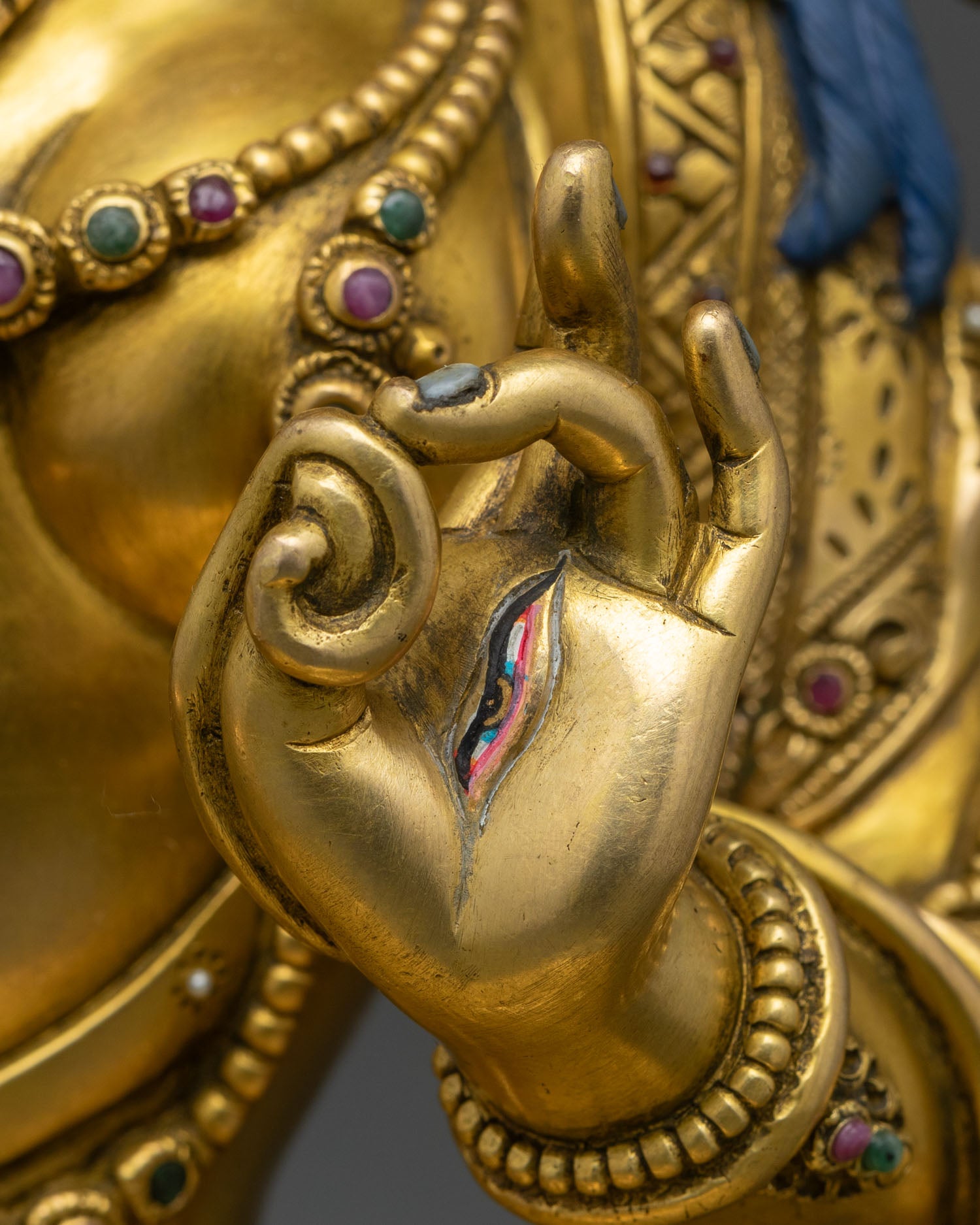 White Tara Statue | 24K Gold Fire-Gilded Sculpture from Nepal