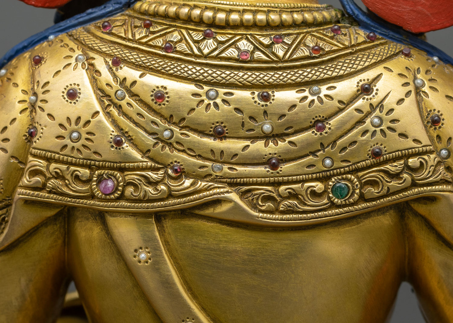 White Tara Statue | 24K Gold Fire-Gilded Sculpture from Nepal