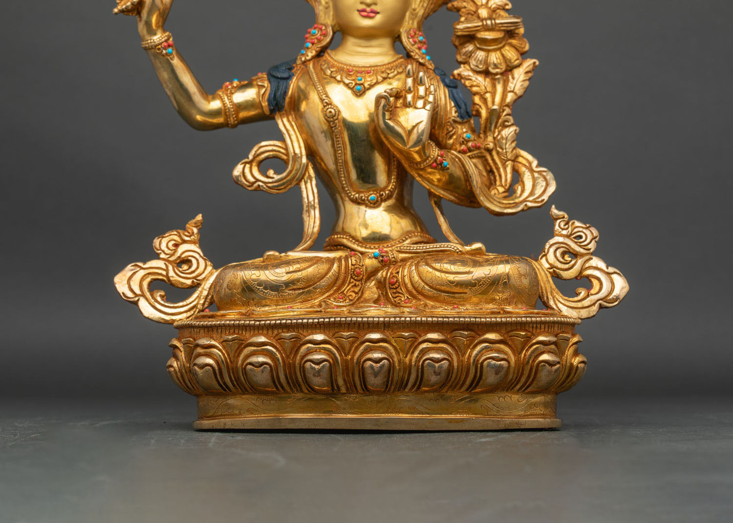 Sacred Manjushri Statue | Traditional Himalayan Art