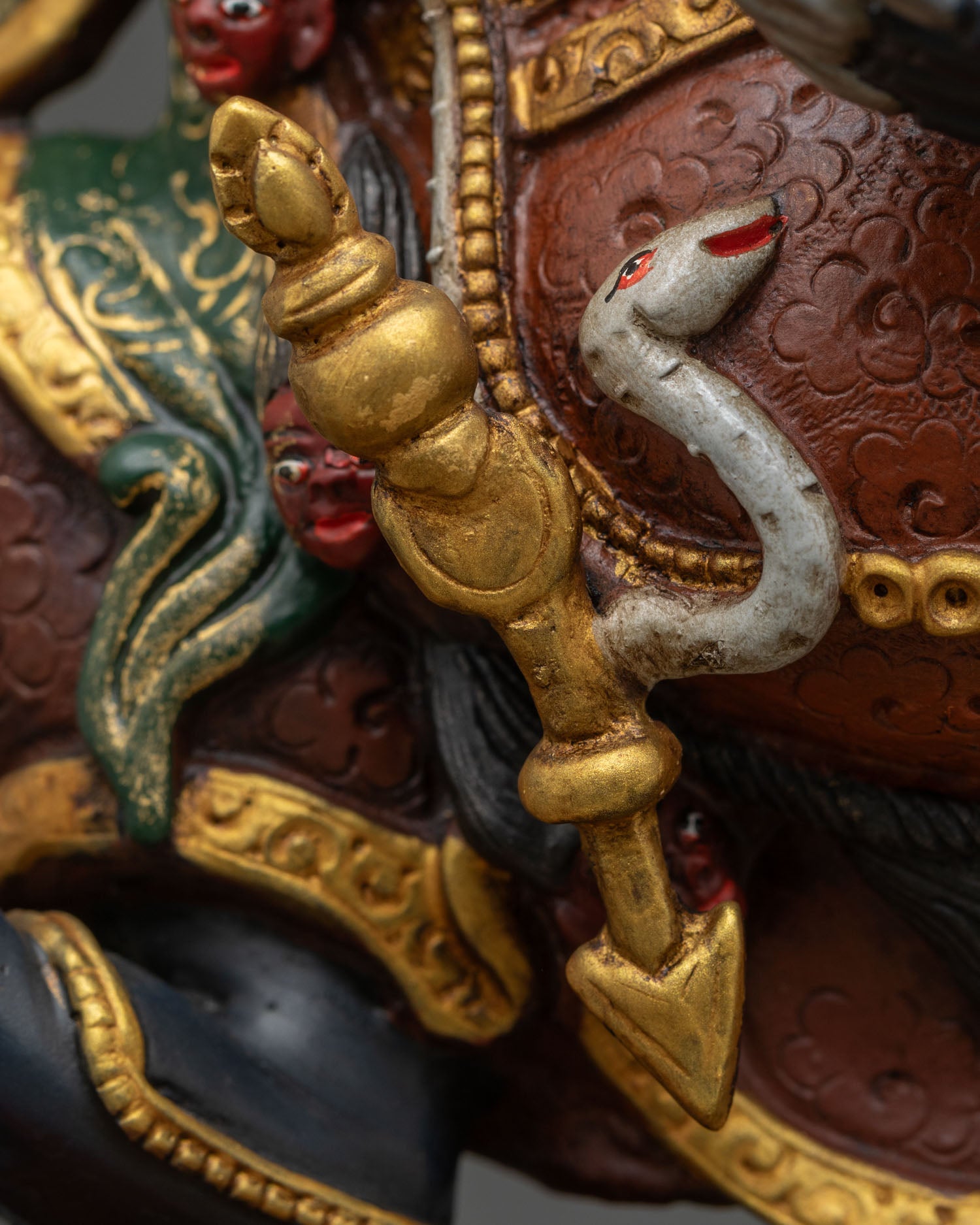 Black Cloak Mahakala Bernagchen Statue | Tibetan Dharma Protector