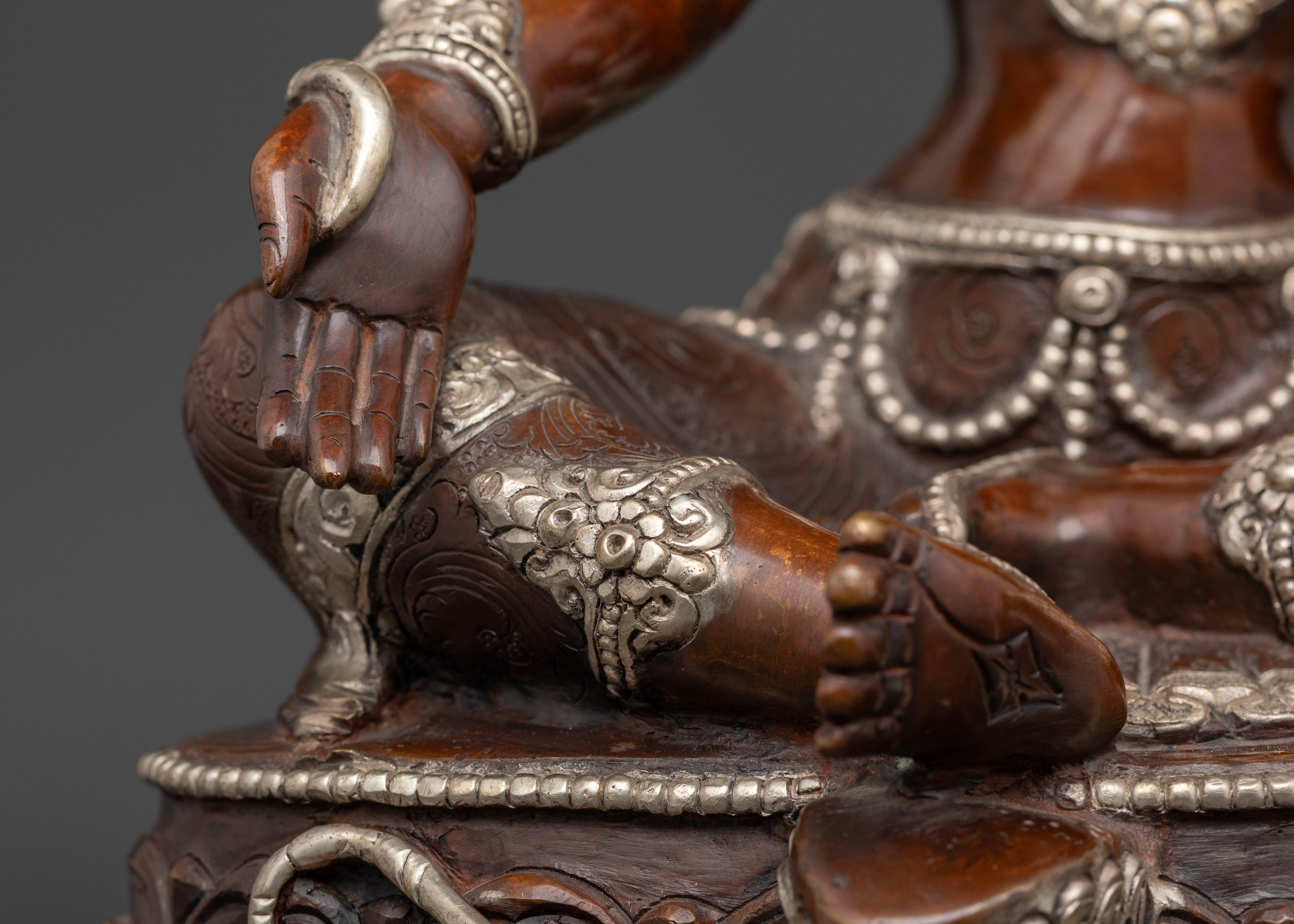 Verdant Grace: The Oxidized Copper Green Tara