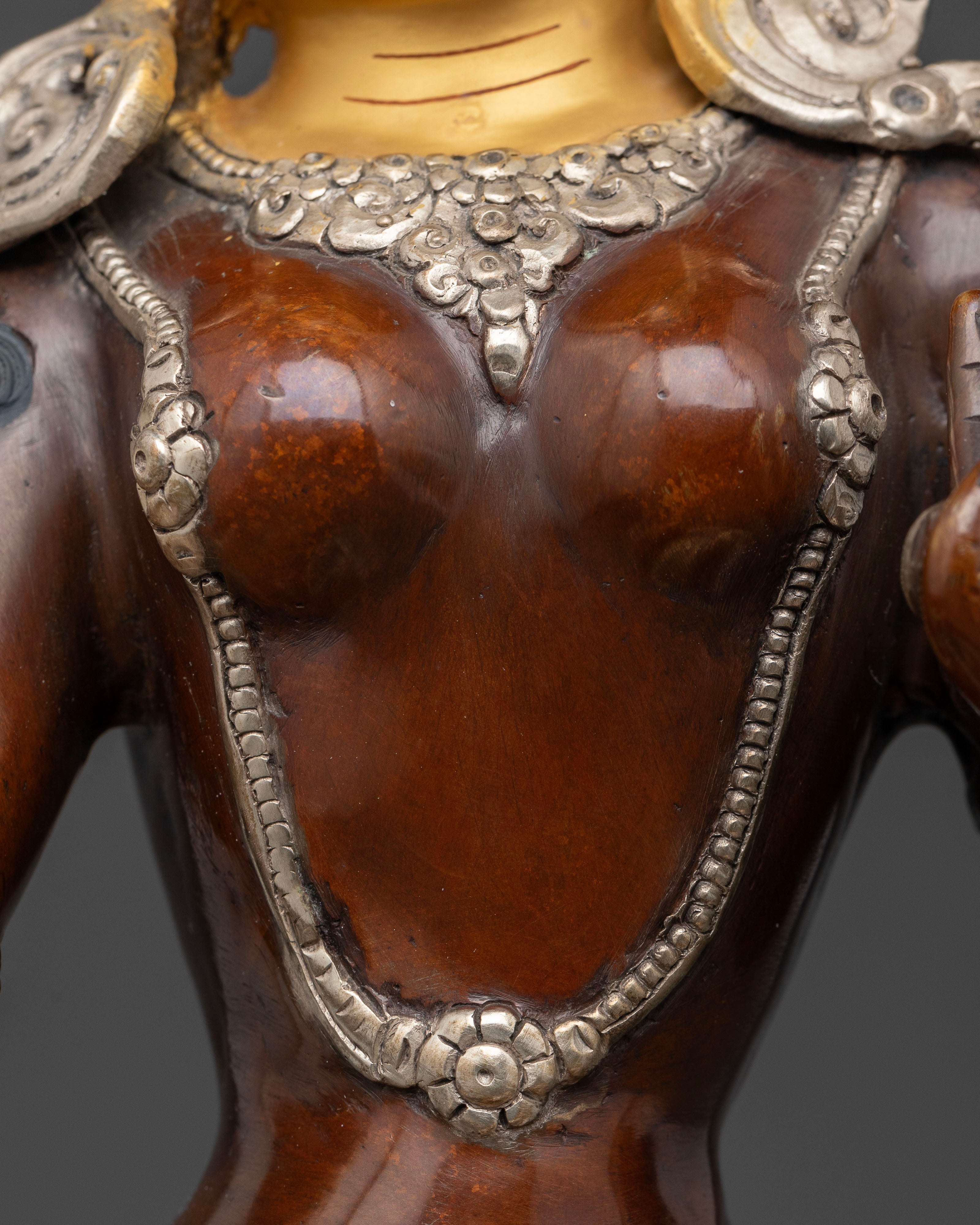 Verdant Grace: The Oxidized Copper Green Tara