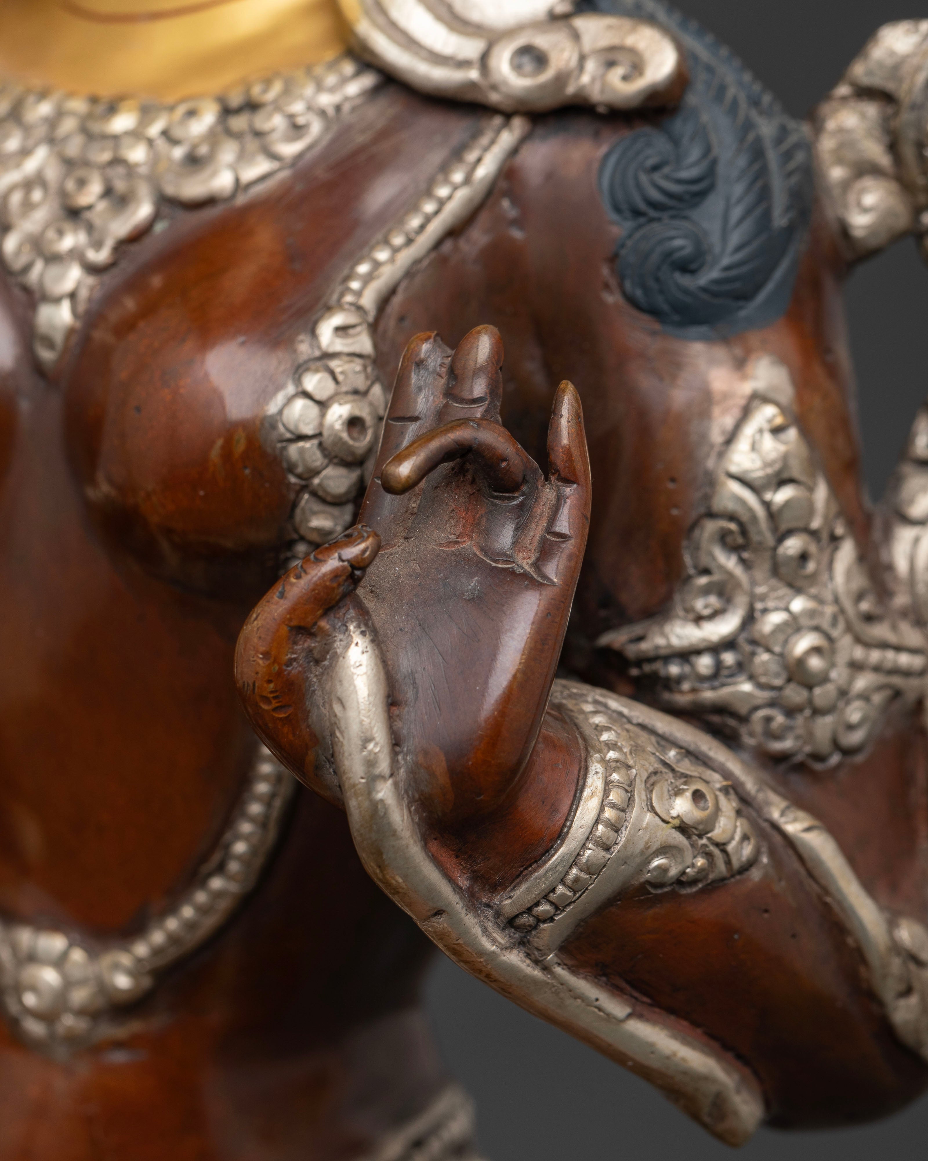 Verdant Grace: The Oxidized Copper Green Tara