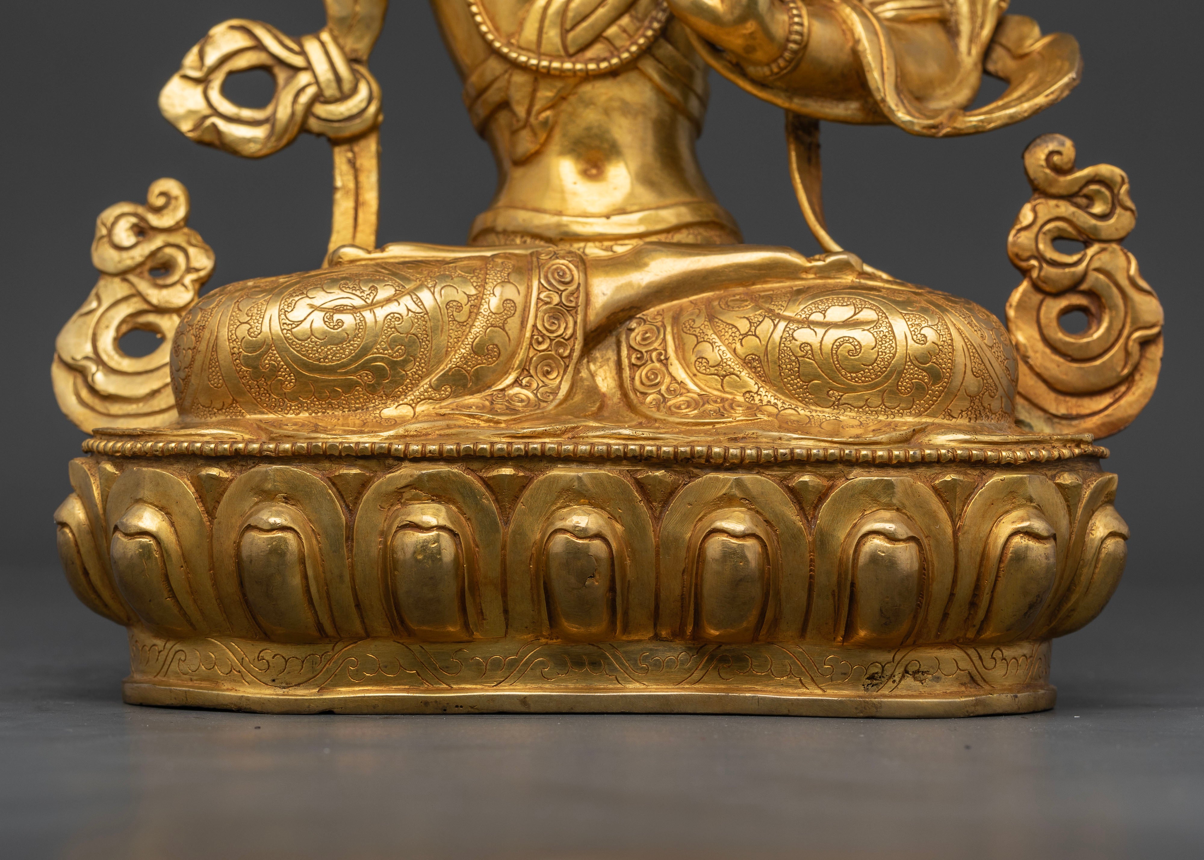 Illuminated Manjushri Statue