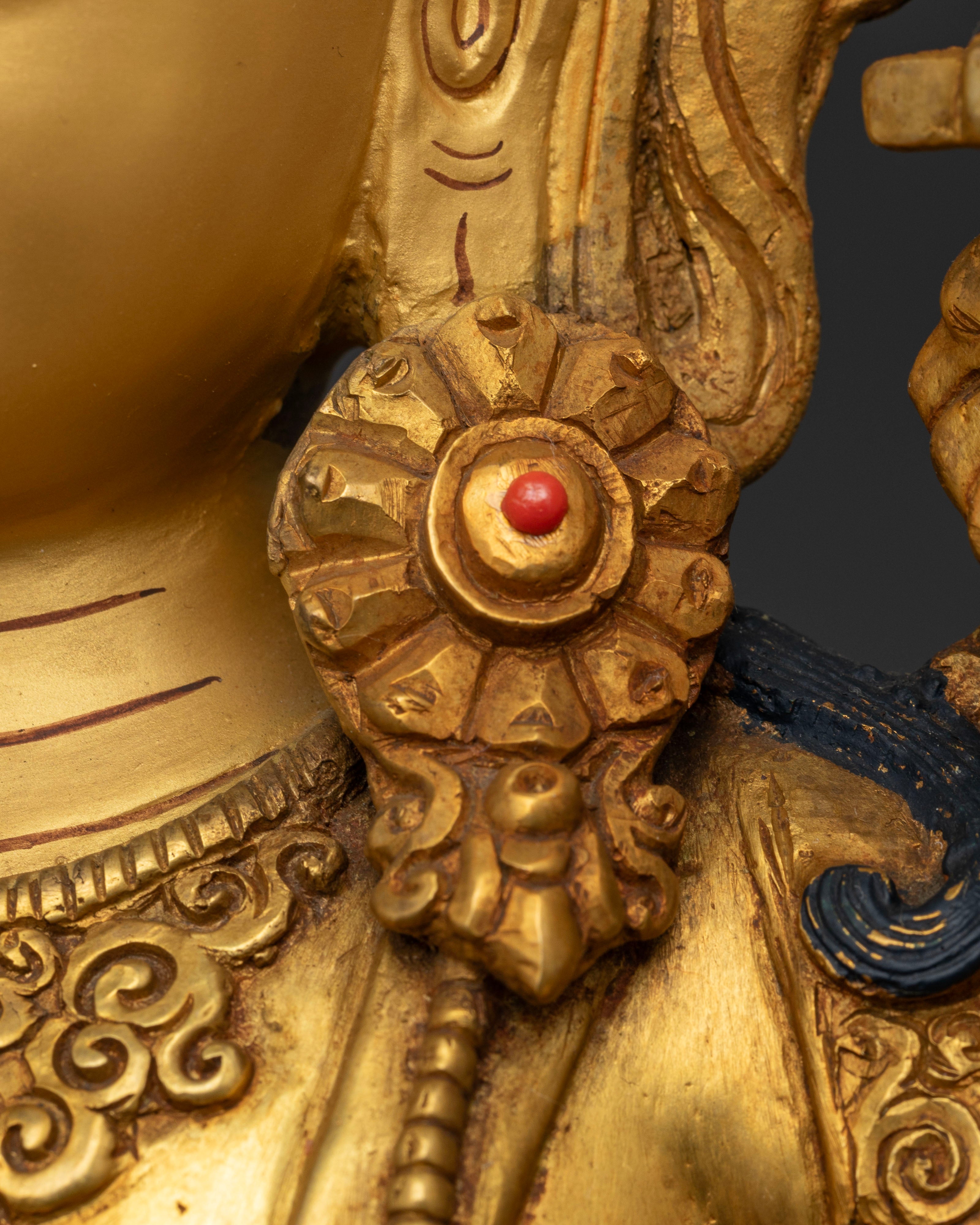 Illuminated Manjushri Statue