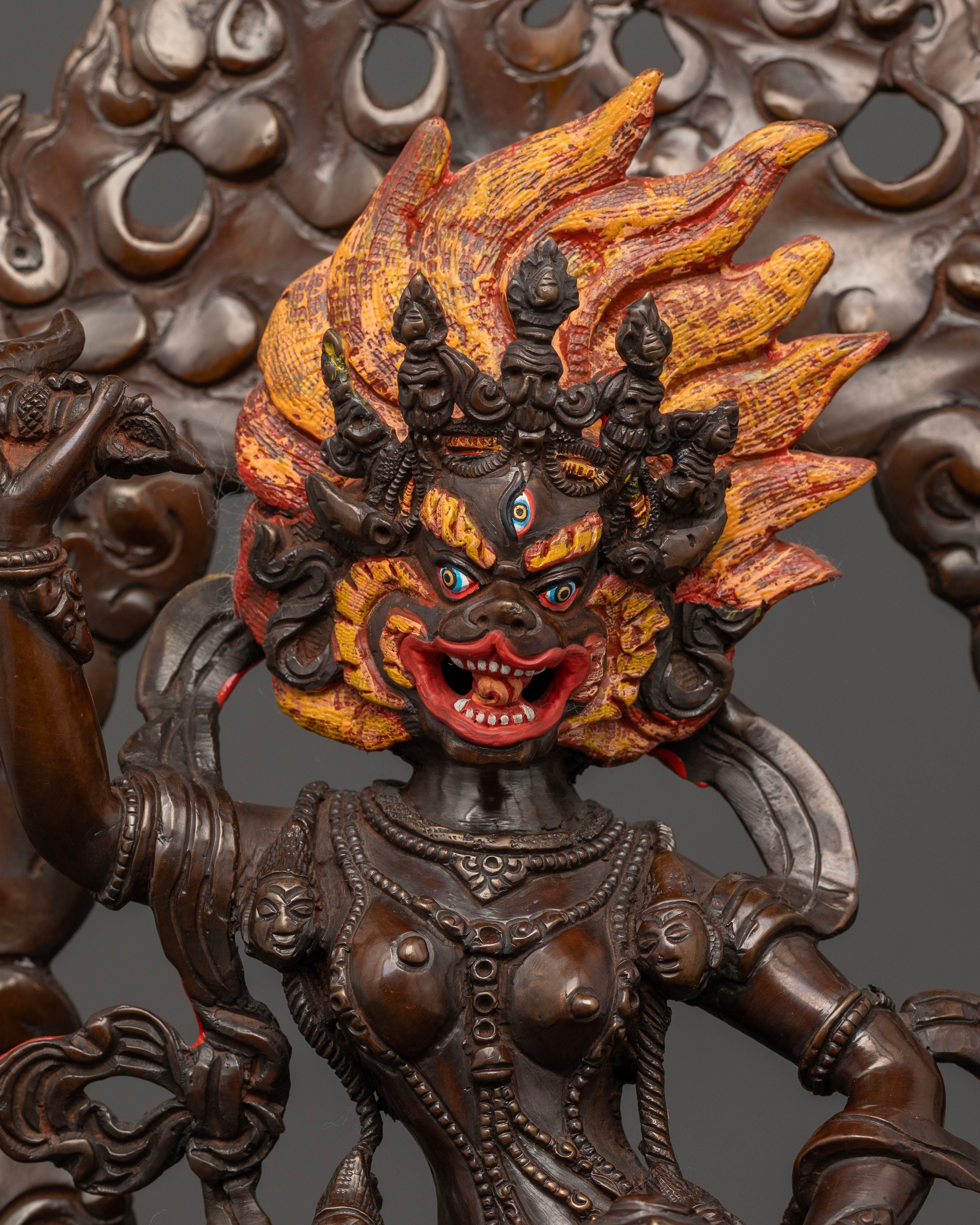 Simha Mukha Statue | Lion-Faced Protector for Spiritual Practice