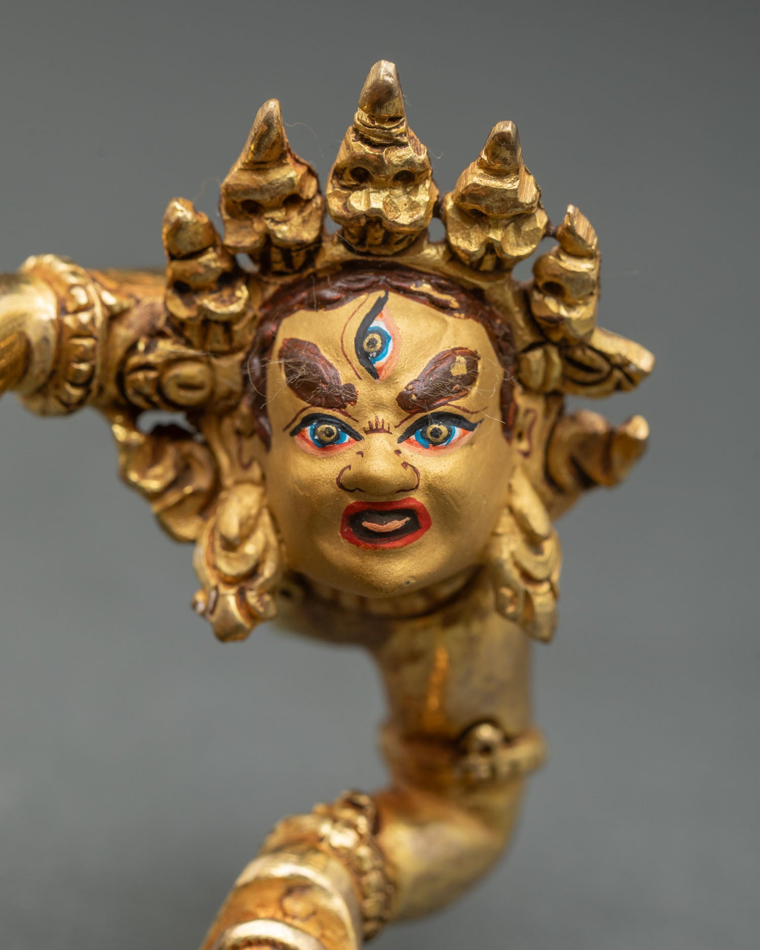 Four-Armed Mahakala Statue | Buddhist Protector Deity Art
