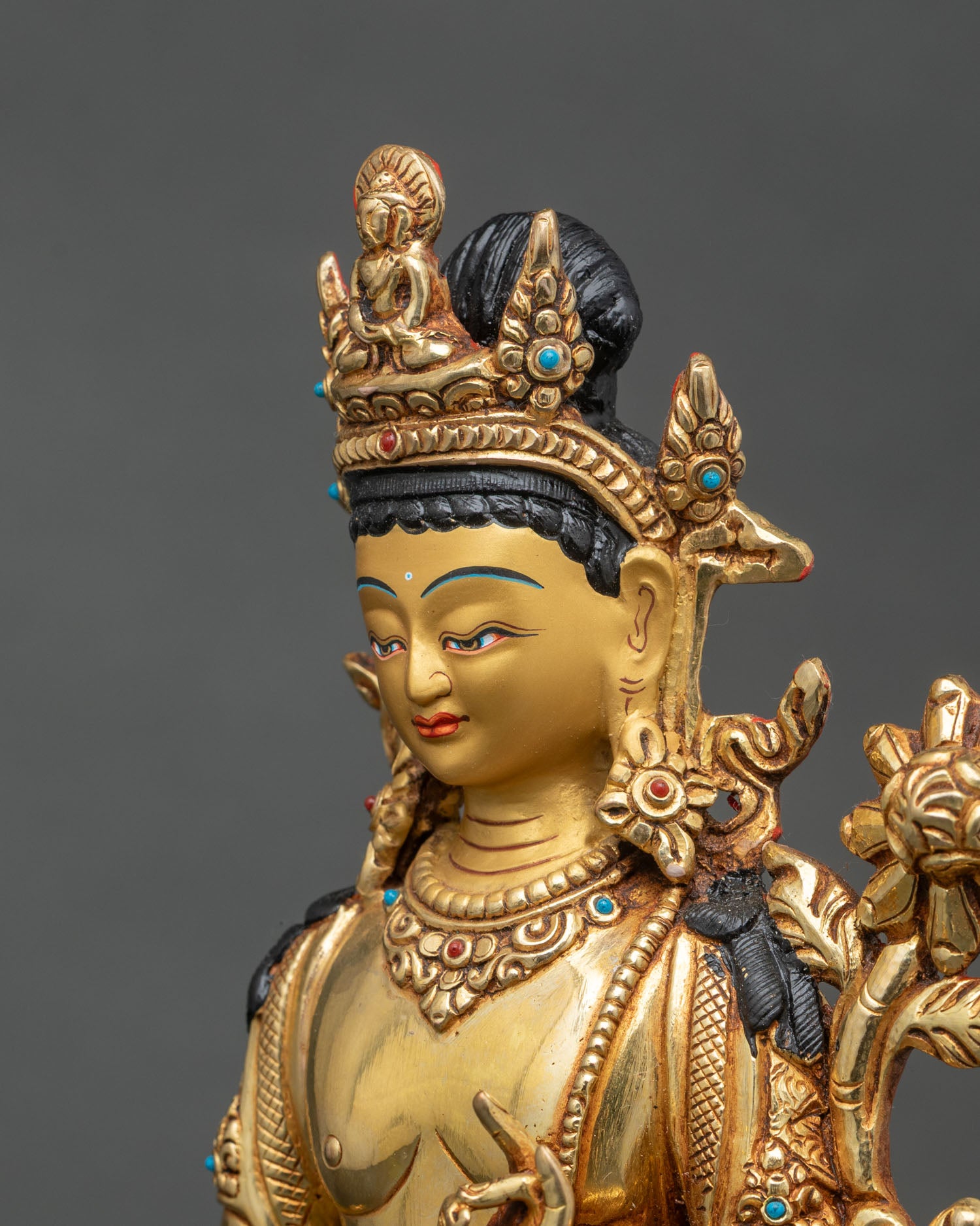 Standing Chenrezig Statue – Tibetan Lokeshwara Sculpture