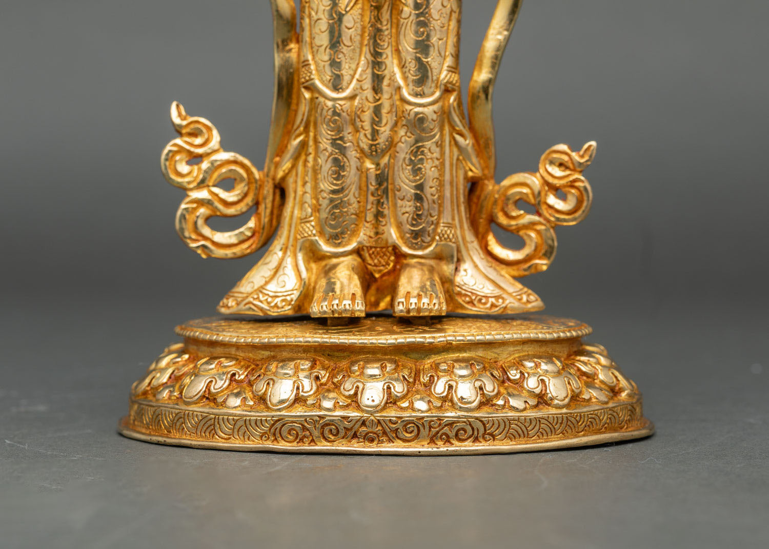 Guru Rinpoche & Two Attendants Statue | Traditional Himalayan Art