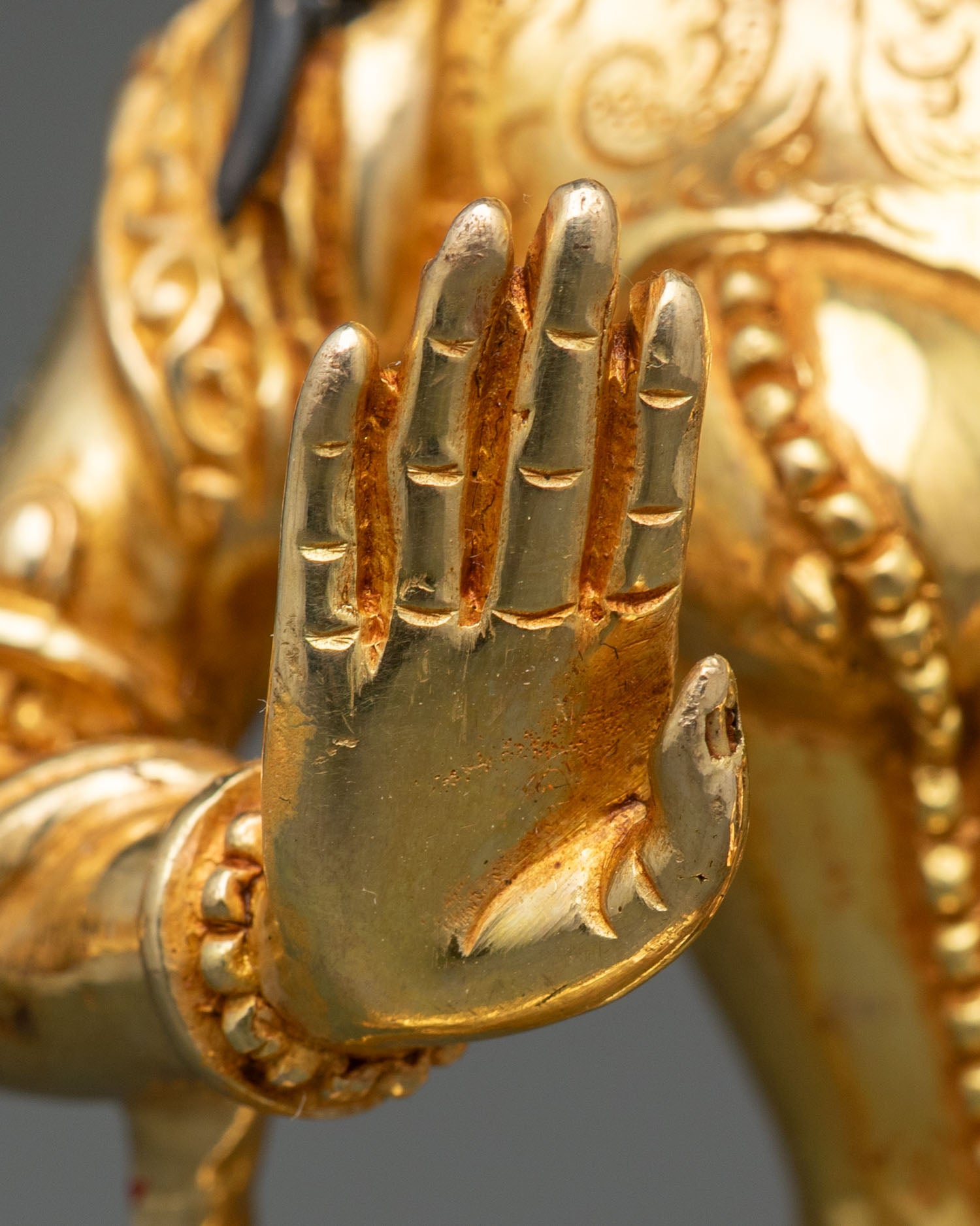 Guru Rinpoche & Two Attendants Statue | Traditional Himalayan Art