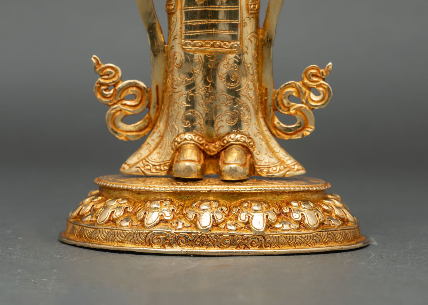 Guru Rinpoche & Two Attendants Statue | Traditional Himalayan Art