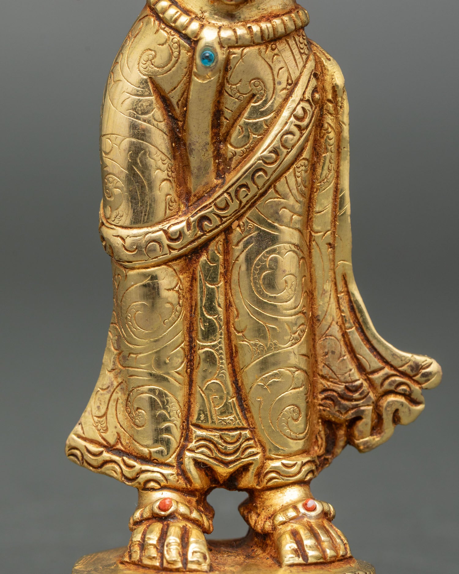 Guru Rinpoche Trio Statue Set | Buddhist Spiritual Figurines