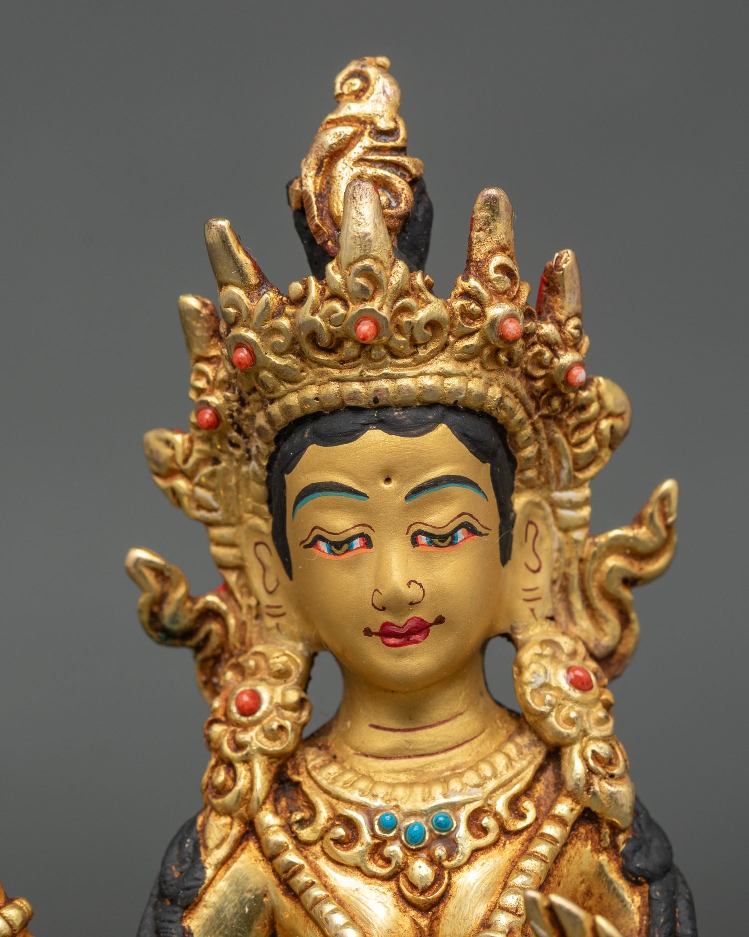 Guru Rinpoche Trio Statue Set | Buddhist Spiritual Figurines
