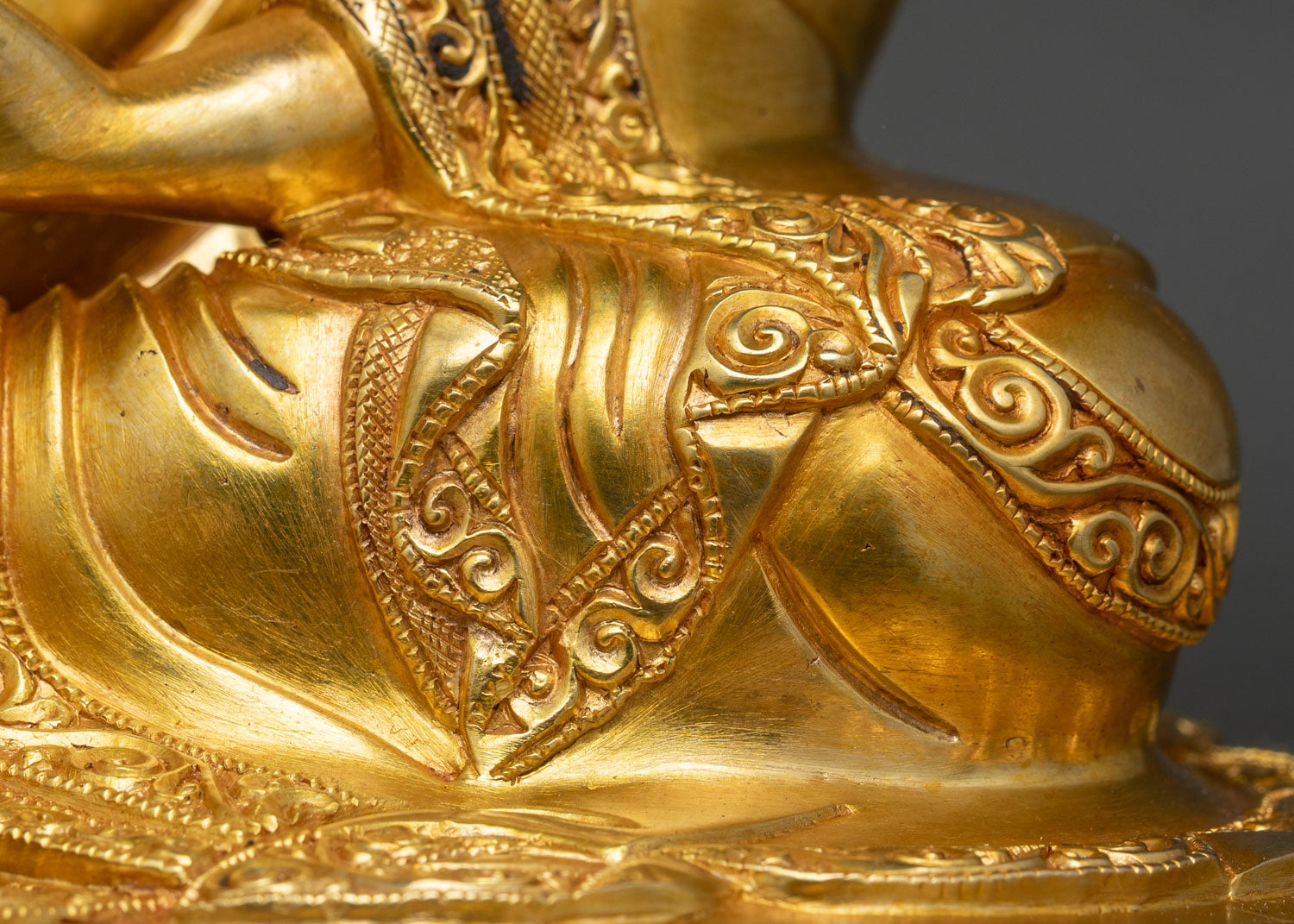 Guru Rinpoche Statue | Gold-Gilded Copper Buddhist Art