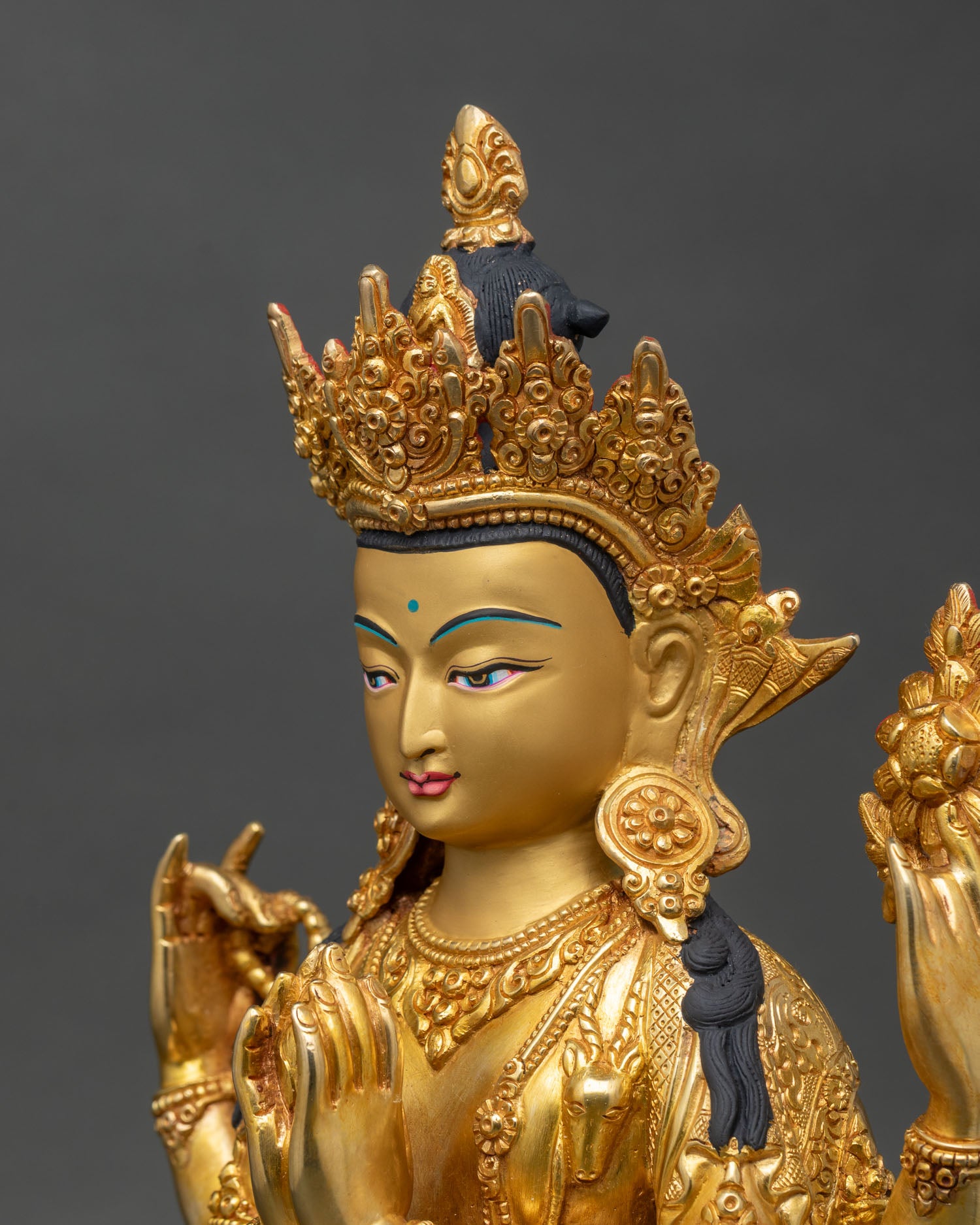 Tibetan Chenrezig | Compassionate Bodhisattva Sculpture