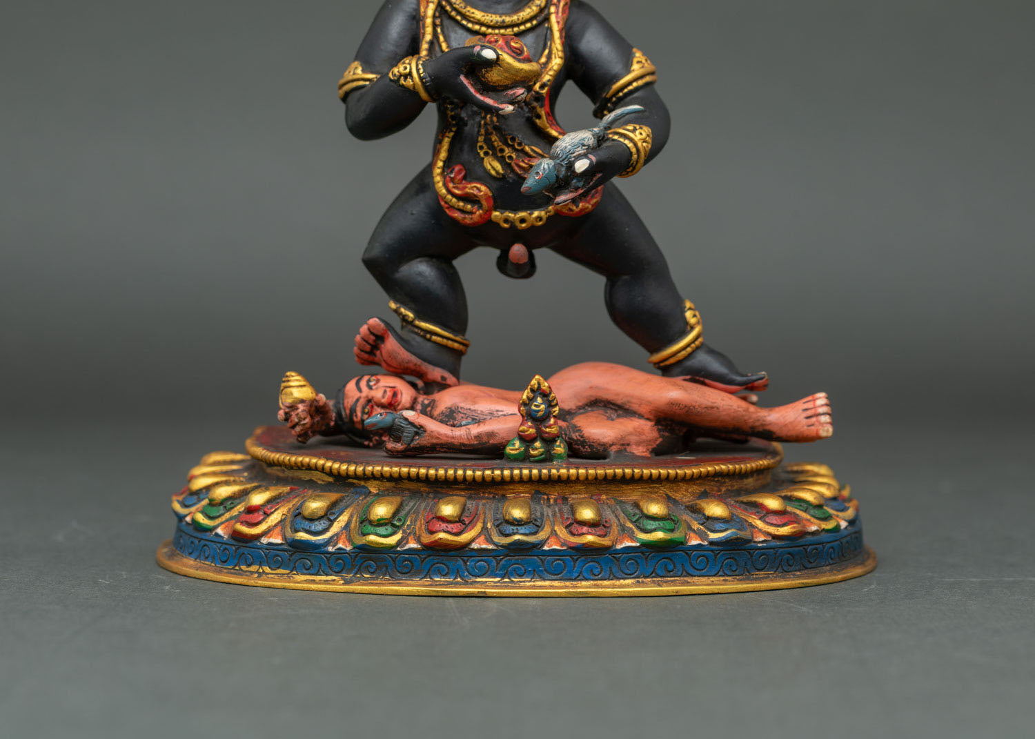 Black Dzambhala | Handcrafted Buddhist Copper Sculpture