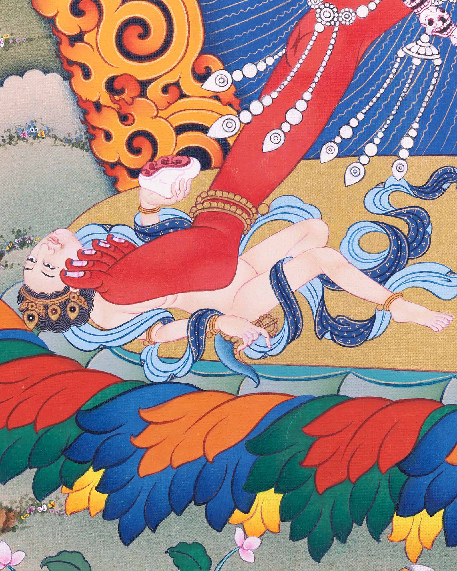 Red Dakini Vajrayogini Thangka Print – Vajrayana Art Nepal