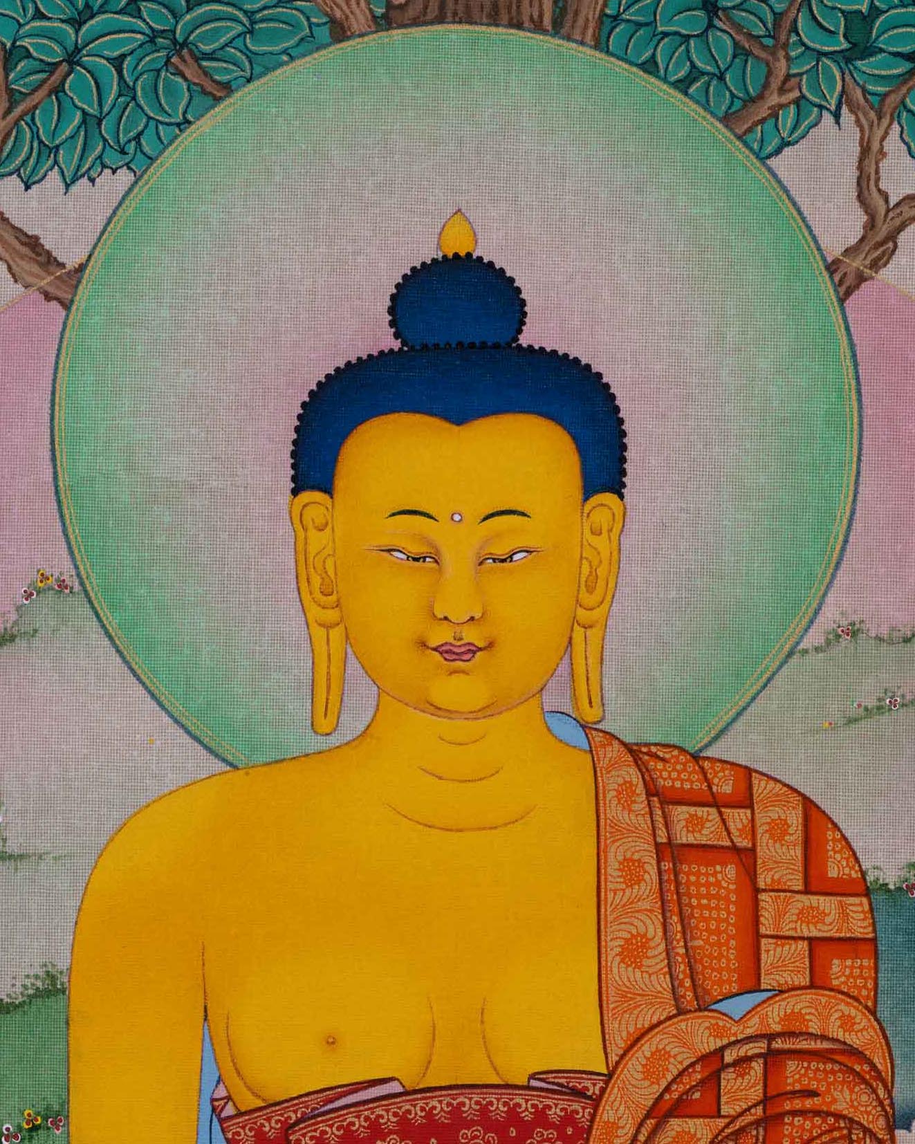 Traditional Buddha Shakyamuni Thangka Print