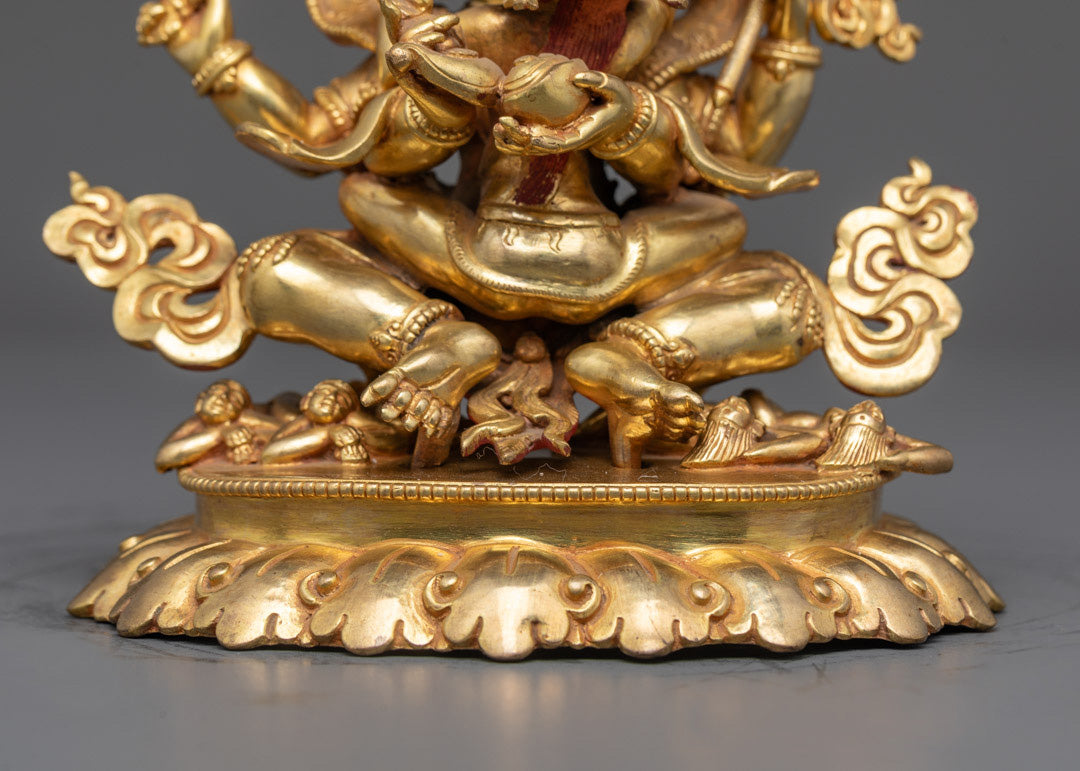 4 Armed Mahakala Mantra Statue